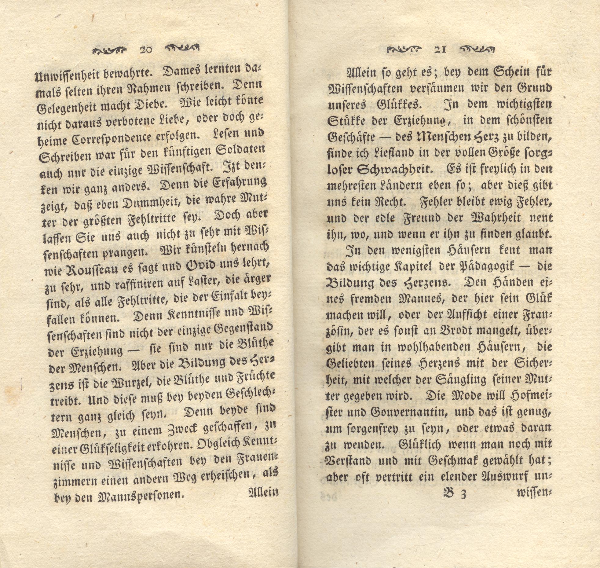 Sitten und Zeit (1781) | 11. (20-21) Haupttext