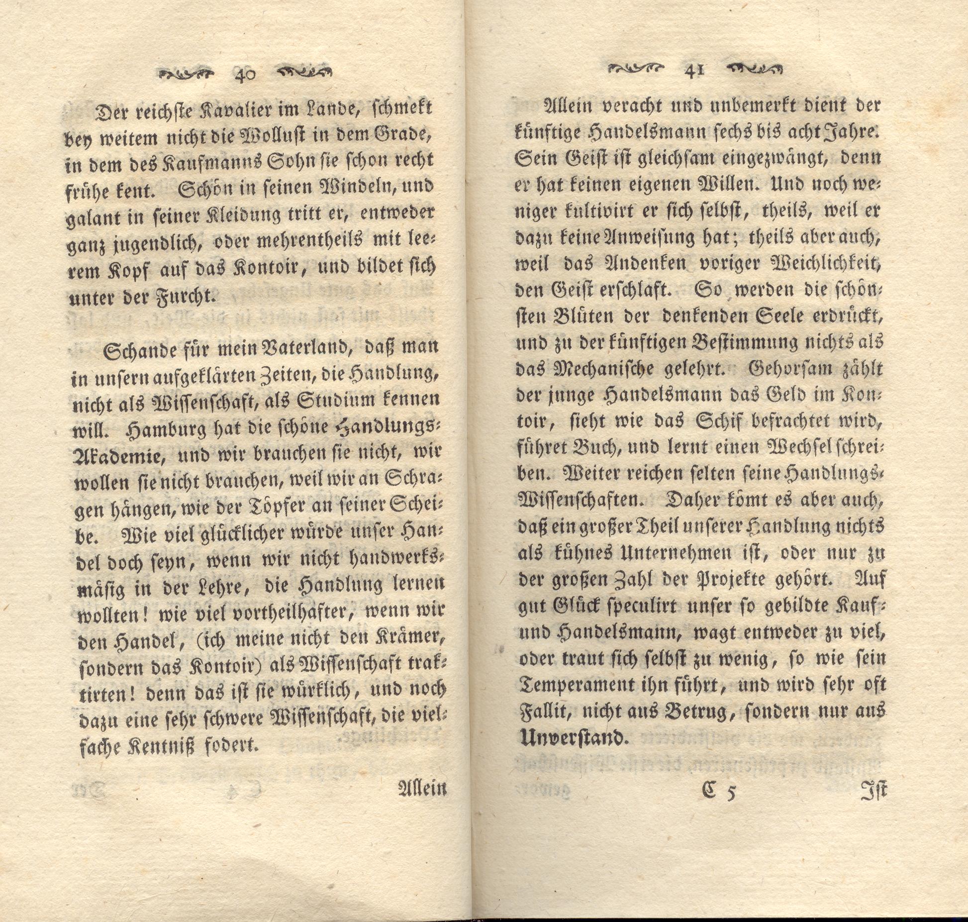 Sitten und Zeit (1781) | 21. (40-41) Haupttext