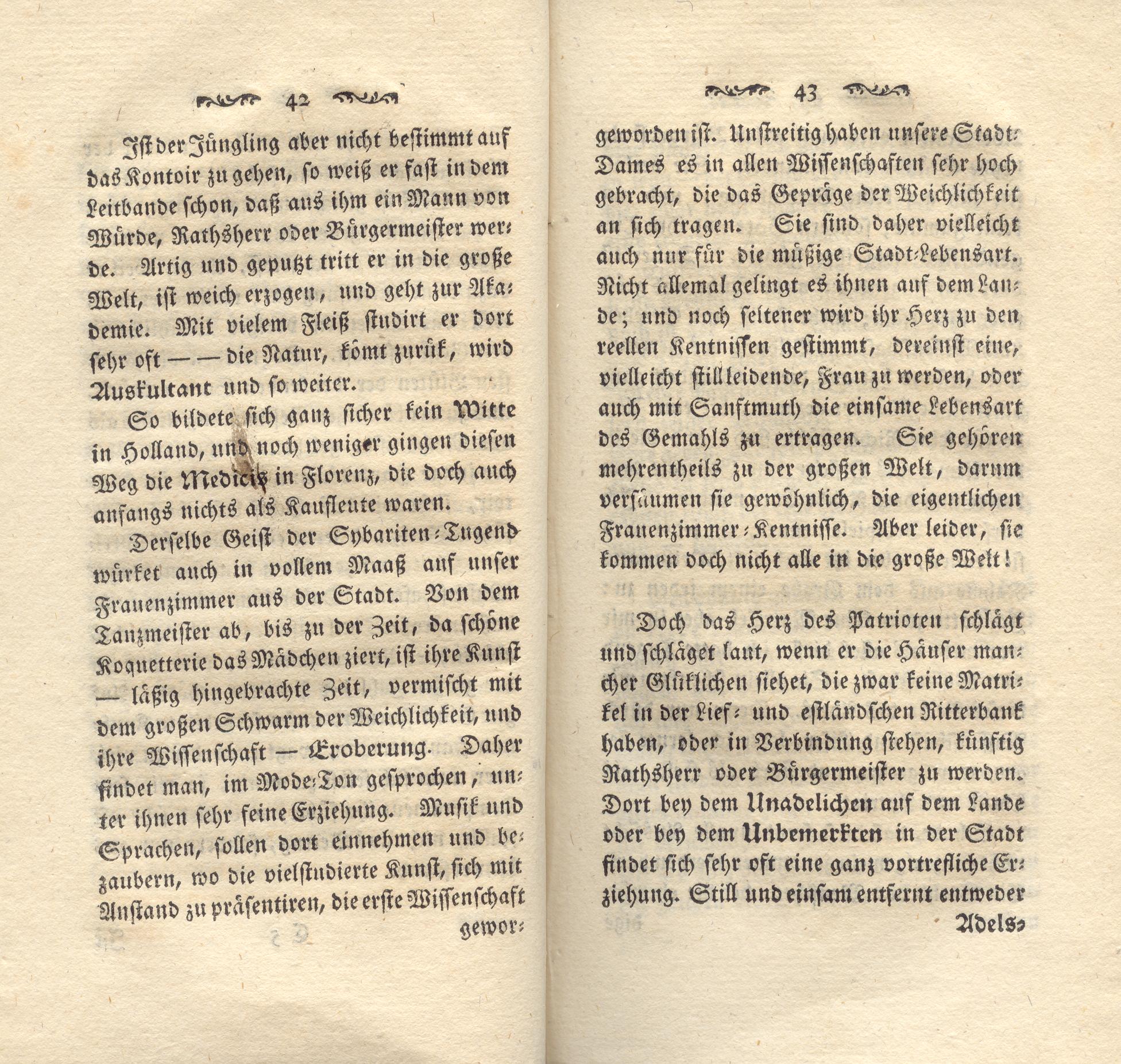Sitten und Zeit (1781) | 22. (42-43) Основной текст