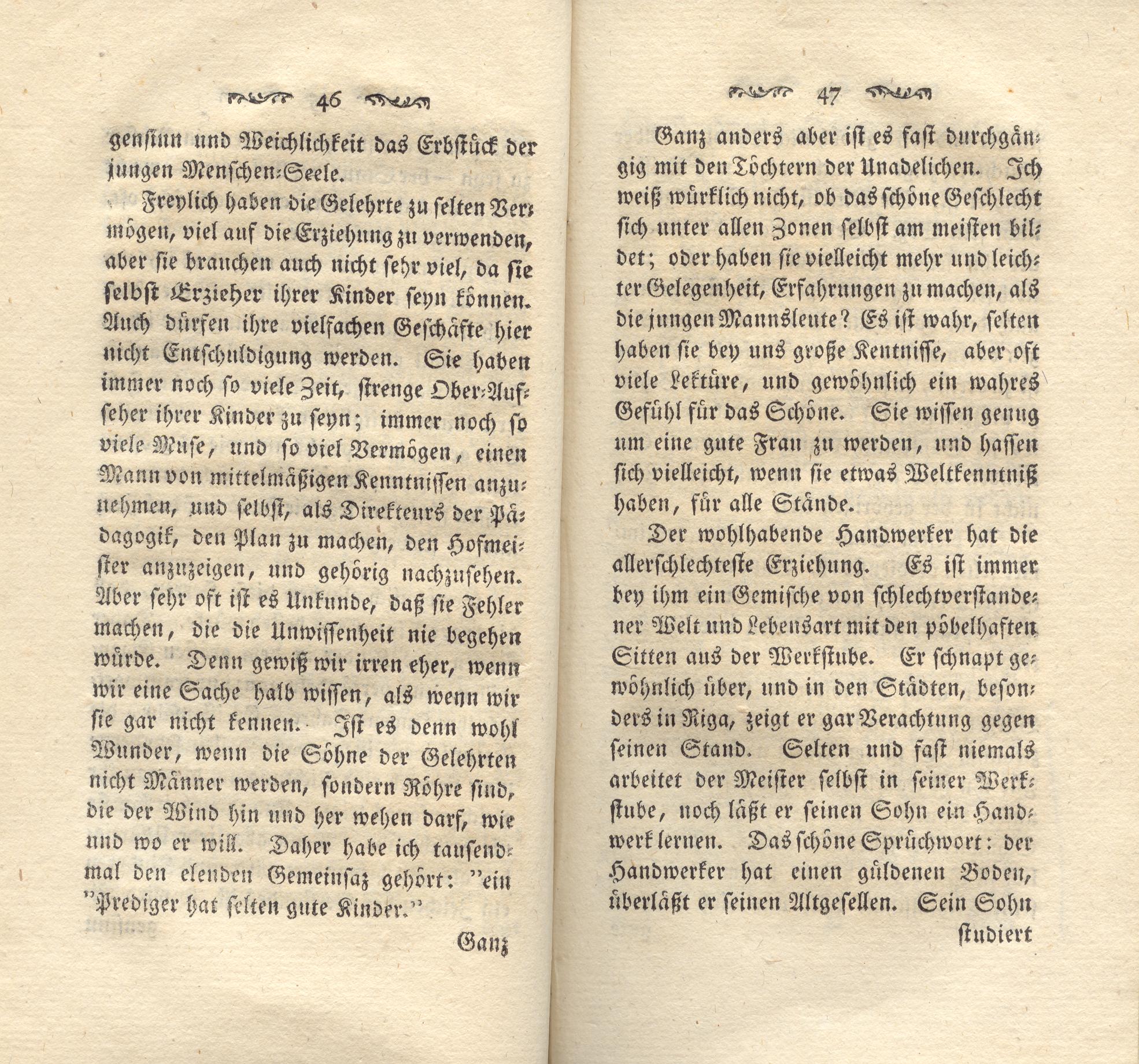 Sitten und Zeit (1781) | 24. (46-47) Основной текст