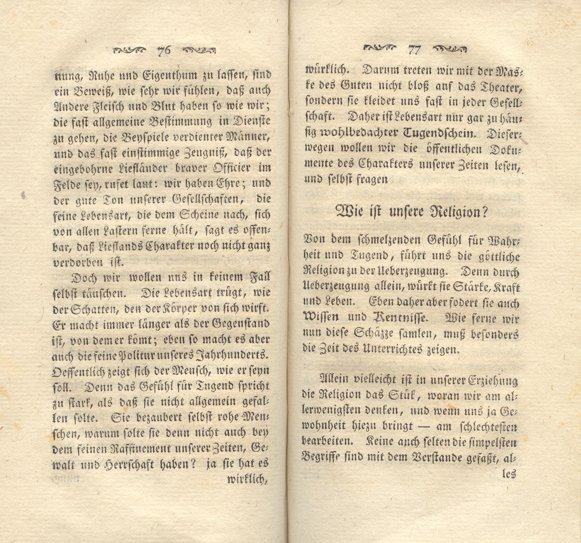 Sitten und Zeit (1781) | 39. (76-77) Основной текст