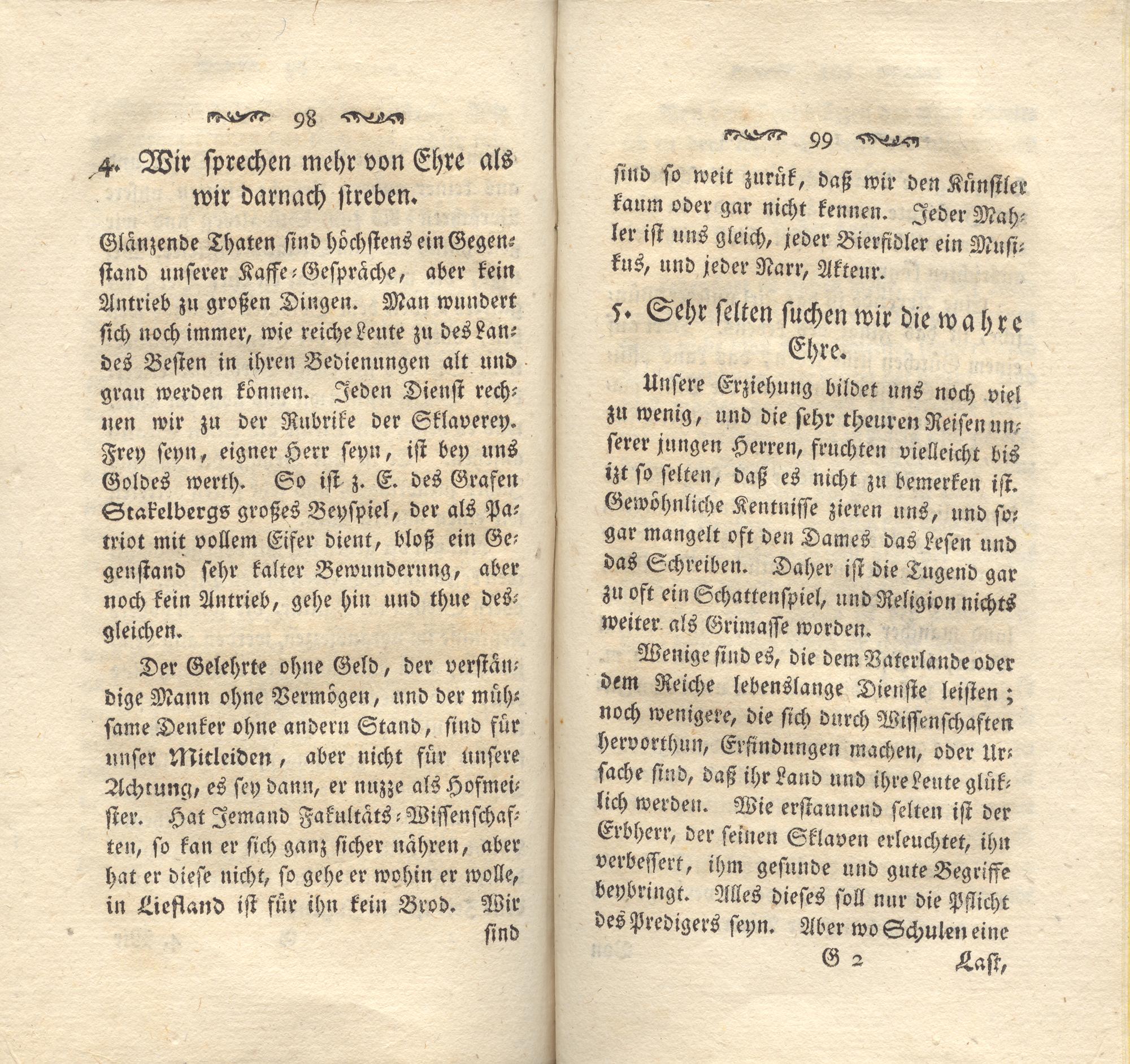 Sitten und Zeit (1781) | 50. (98-99) Haupttext