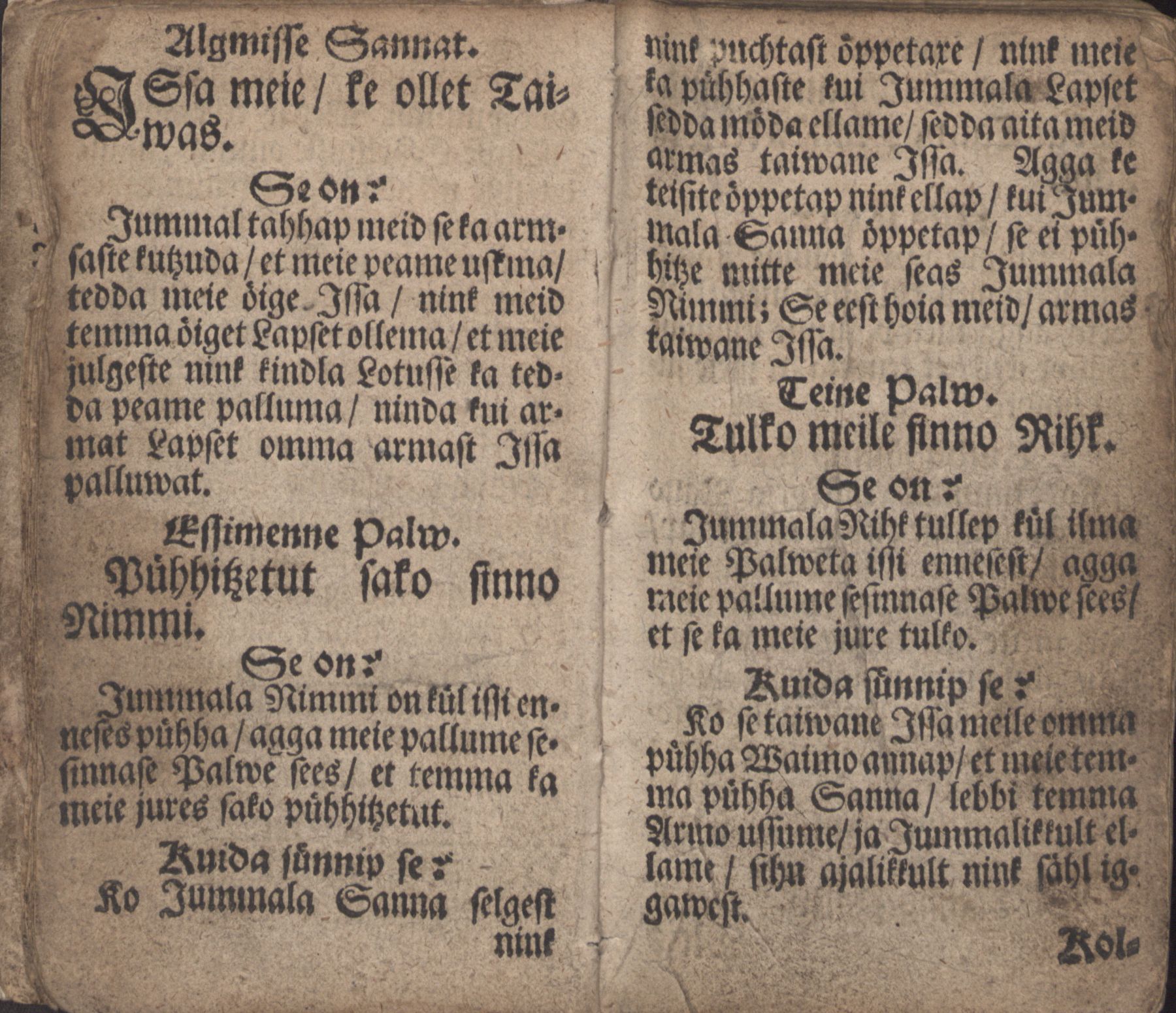 Ma Kele Koddo- nink Kirko-Ramat (1700) | 12. Main body of text