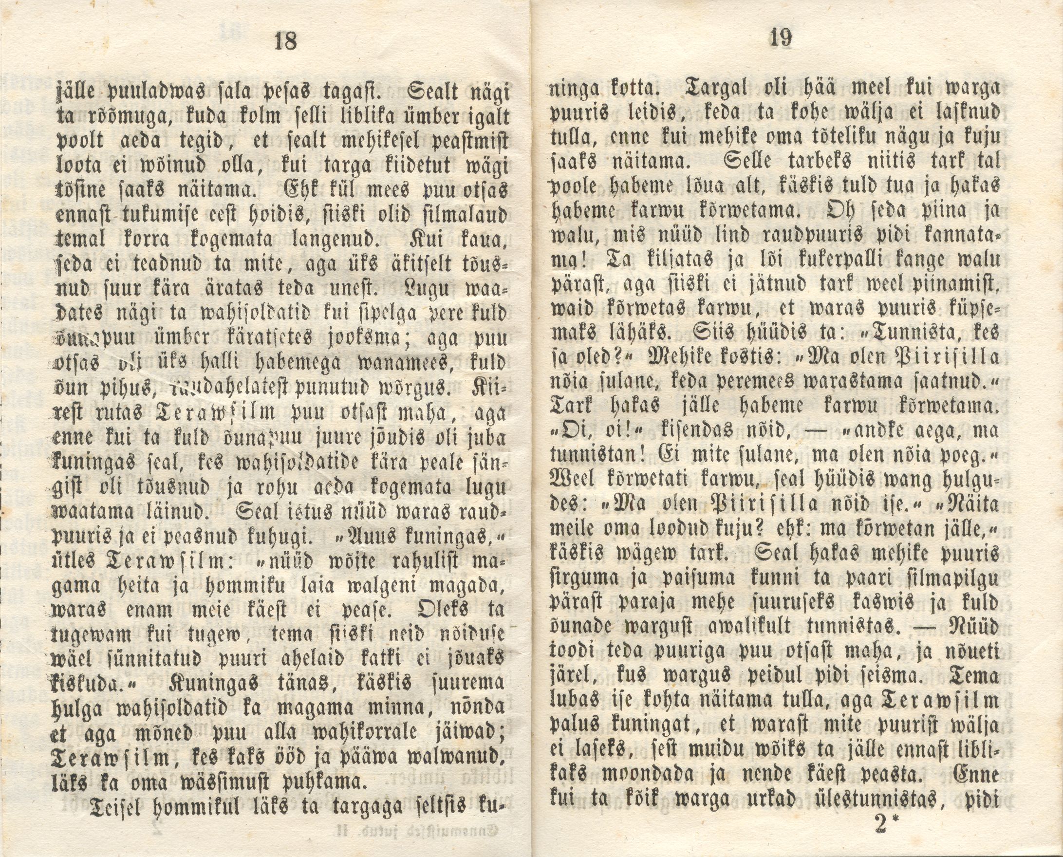Eesti rahva ennemuistsed jutud ja vanad laulud (1860) | 33. (18-19) Main body of text
