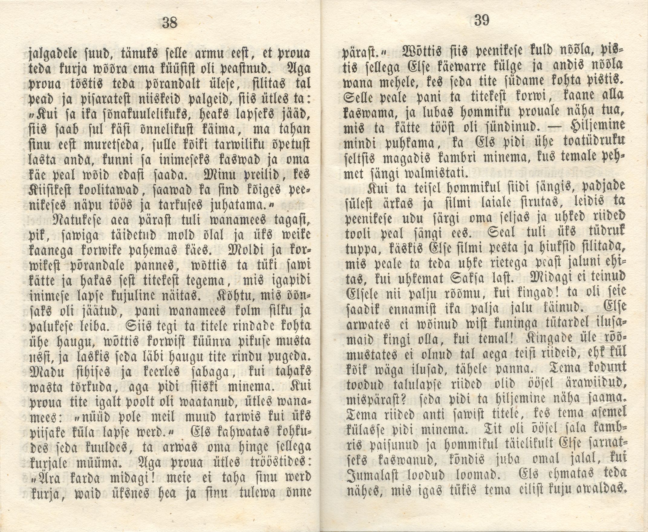 Eesti-rahwa Ennemuistsed jutud ja wanad laulud [2] (1864) | 22. (38-39) Main body of text