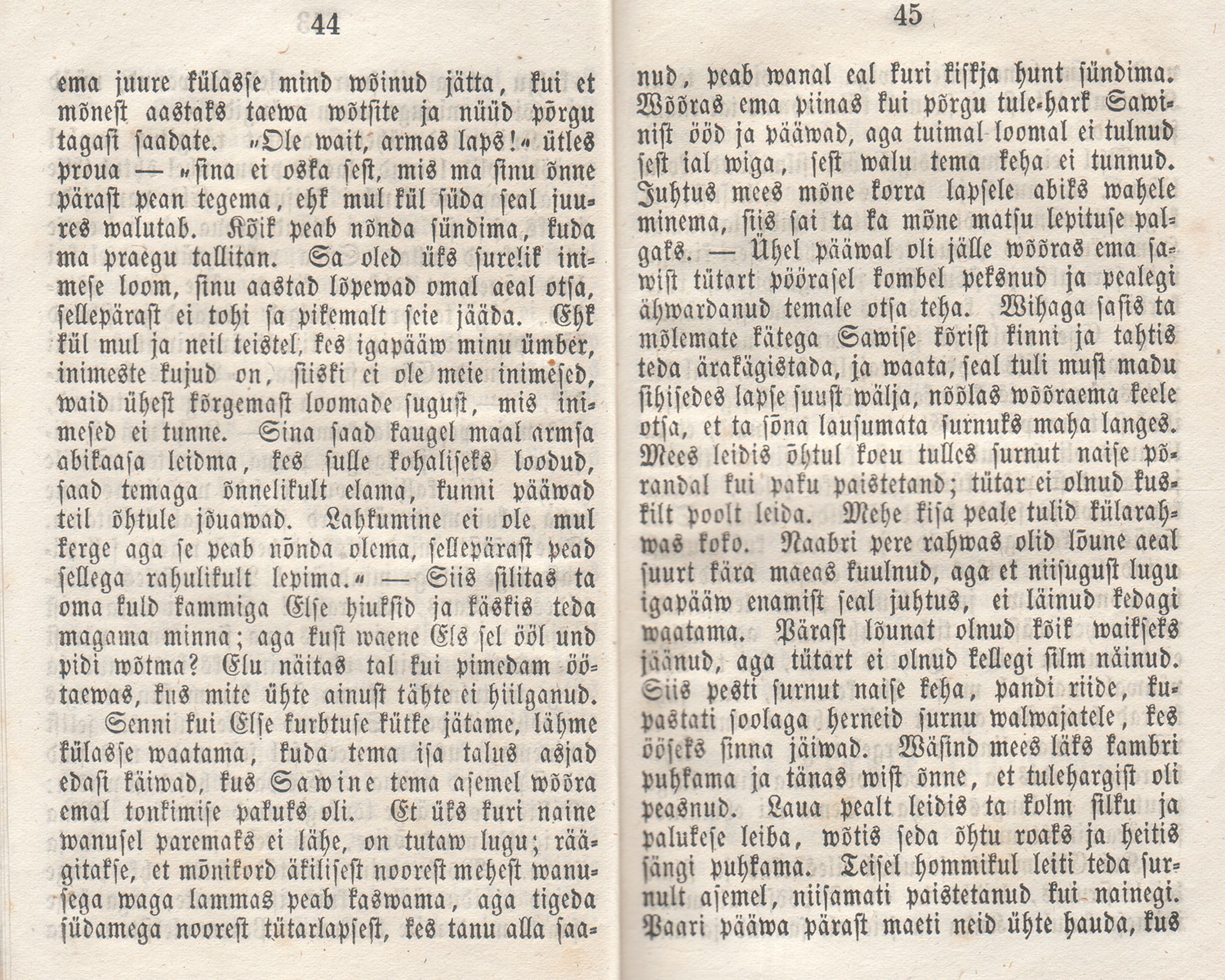 Eesti-rahwa Ennemuistsed jutud ja wanad laulud [2] (1864) | 25. (44-45) Haupttext
