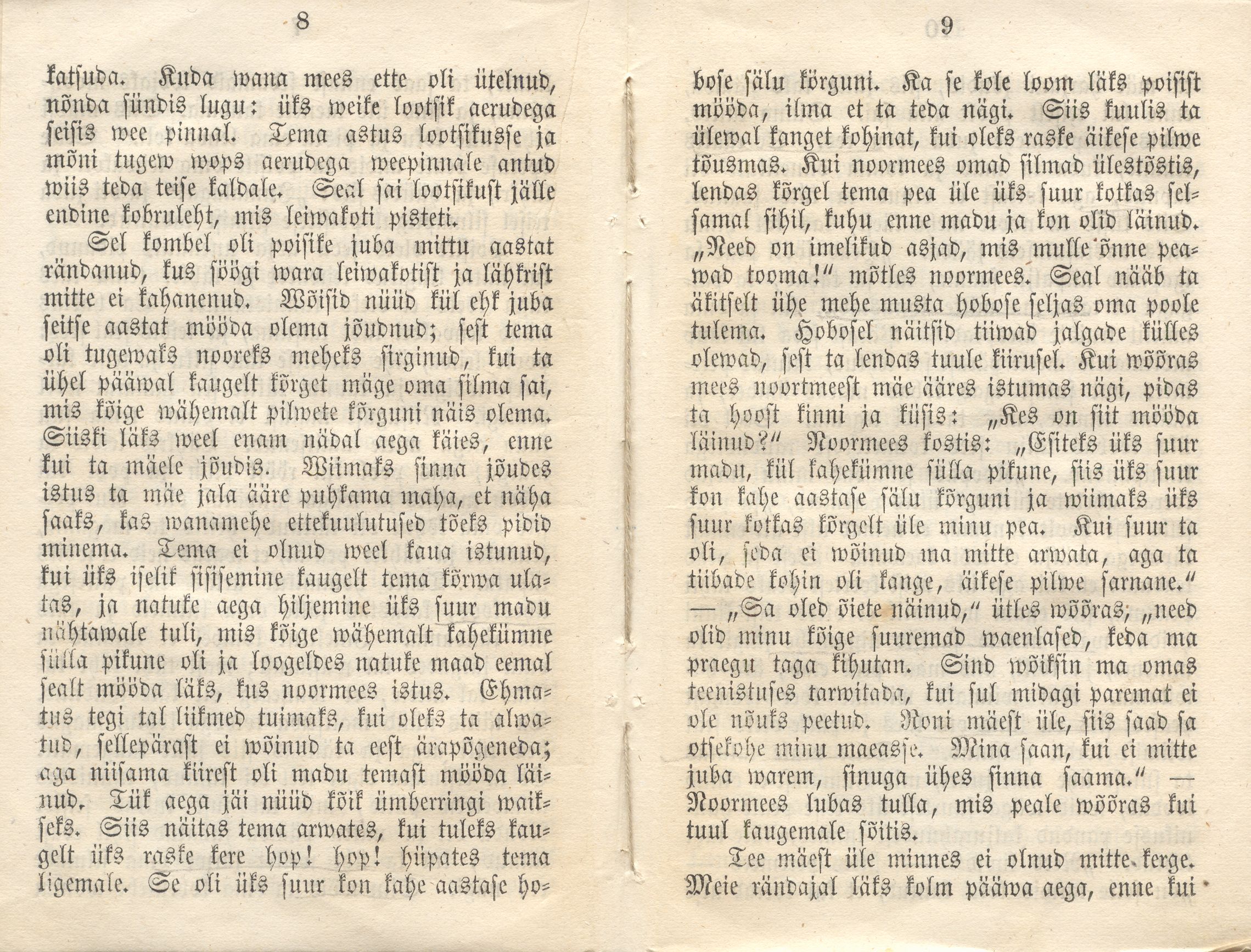 Eesti rahva ennemuistsed jutud ja vanad laulud (1860) | 62. (8-9) Main body of text