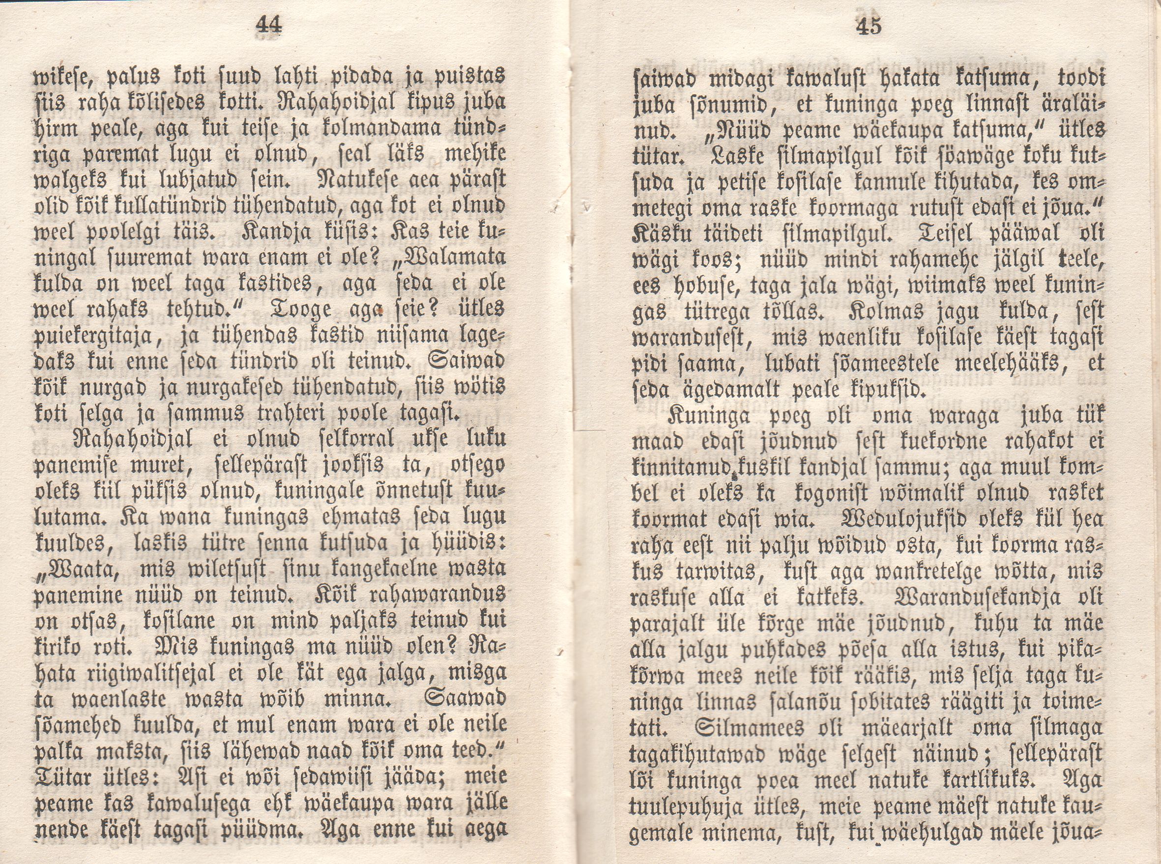 Eesti-rahwa Ennemuistsed jutud ja Wanad laulud [3] (1864) | 24. (44-45) Main body of text