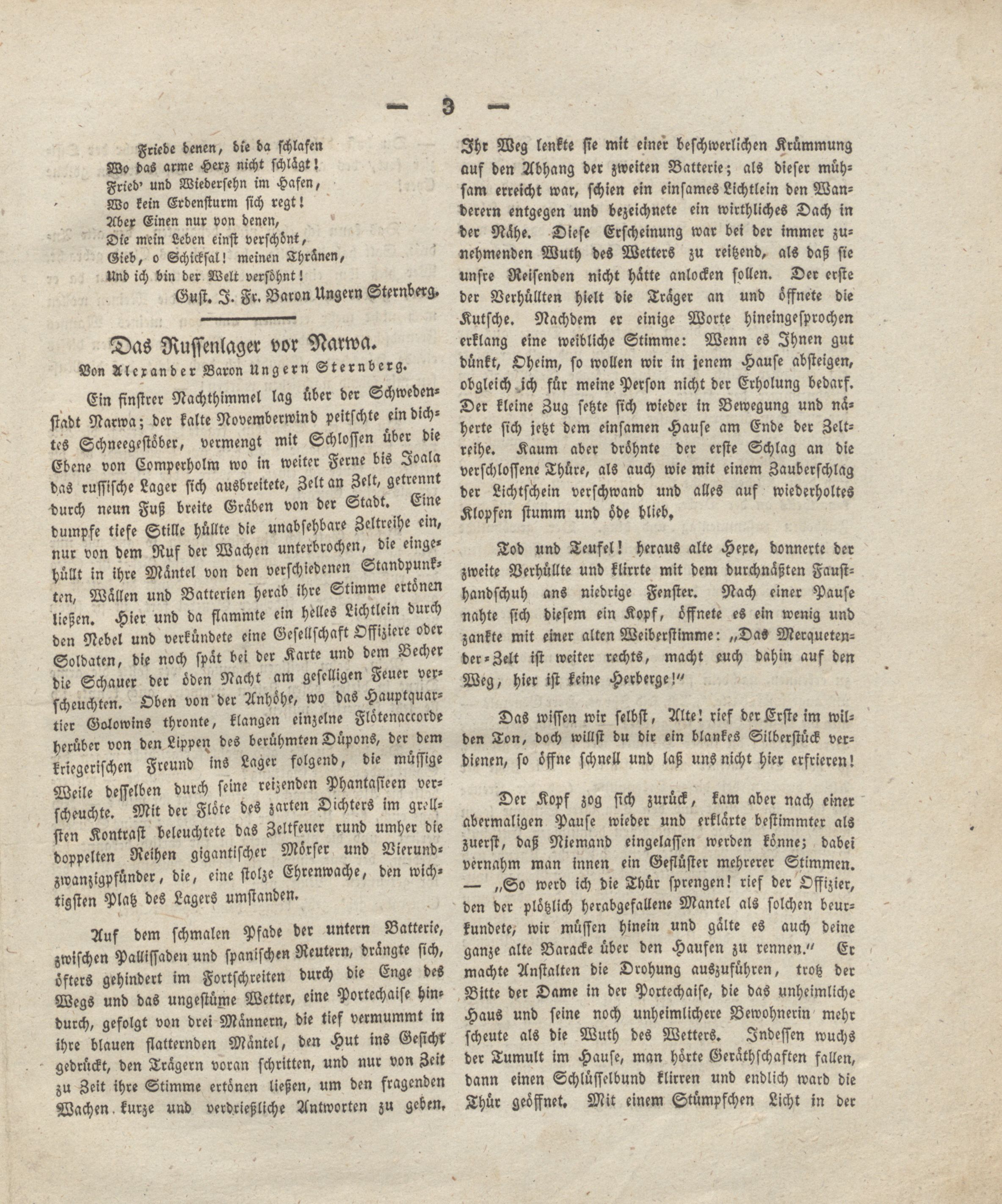 Empfindungen in den Ruinen zu Fegfeuer (1828) | 2. (3) Haupttext