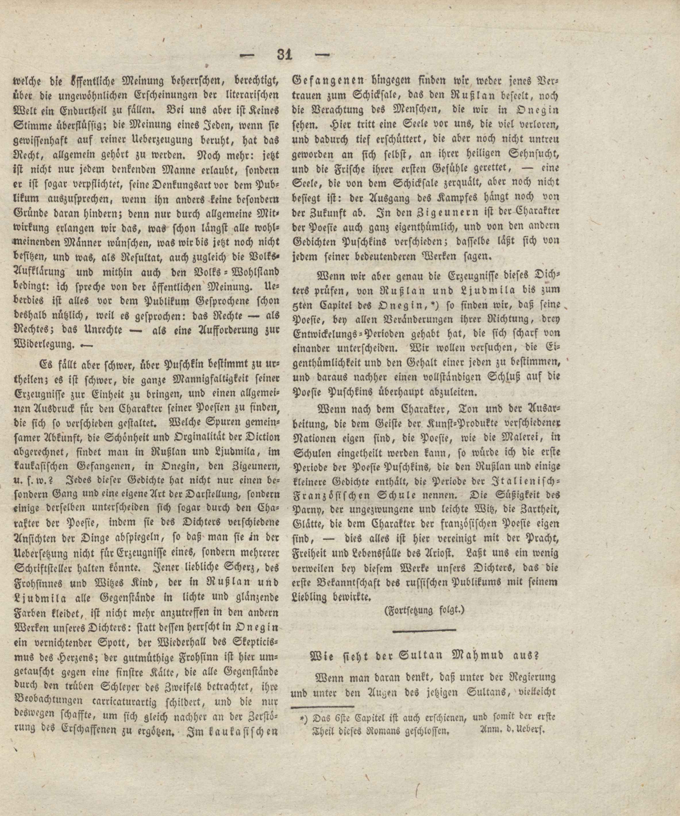 Wie sieht der Sultan Mahmud aus? (1828) | 1. (31) Haupttext