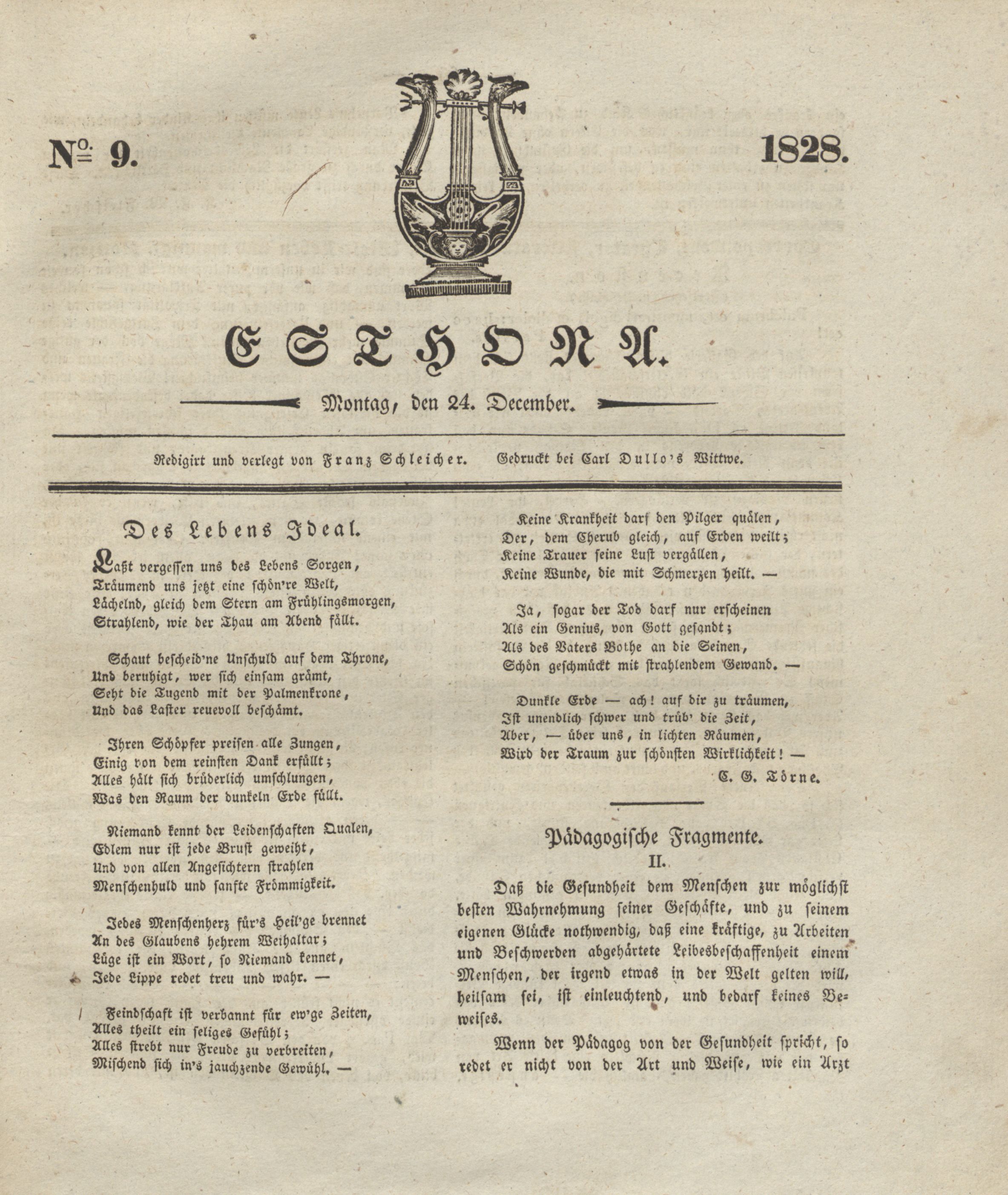 Des Lebens Ideal (1828) | 1. (65) Main body of text