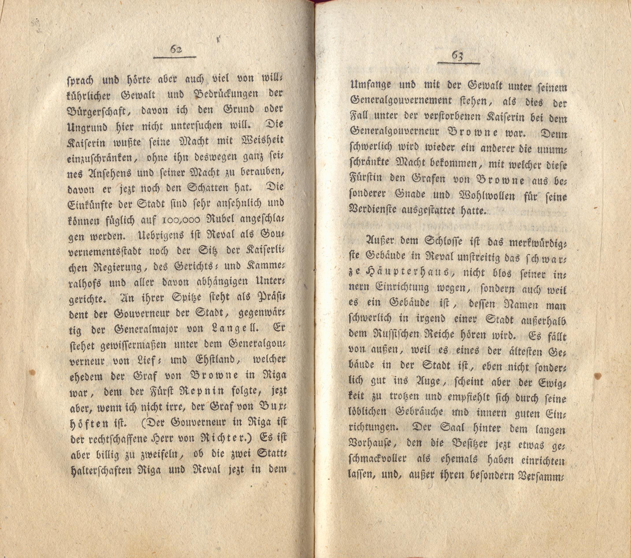 Neue Pittoresken aus Norden (1805) | 36. (62-63) Main body of text