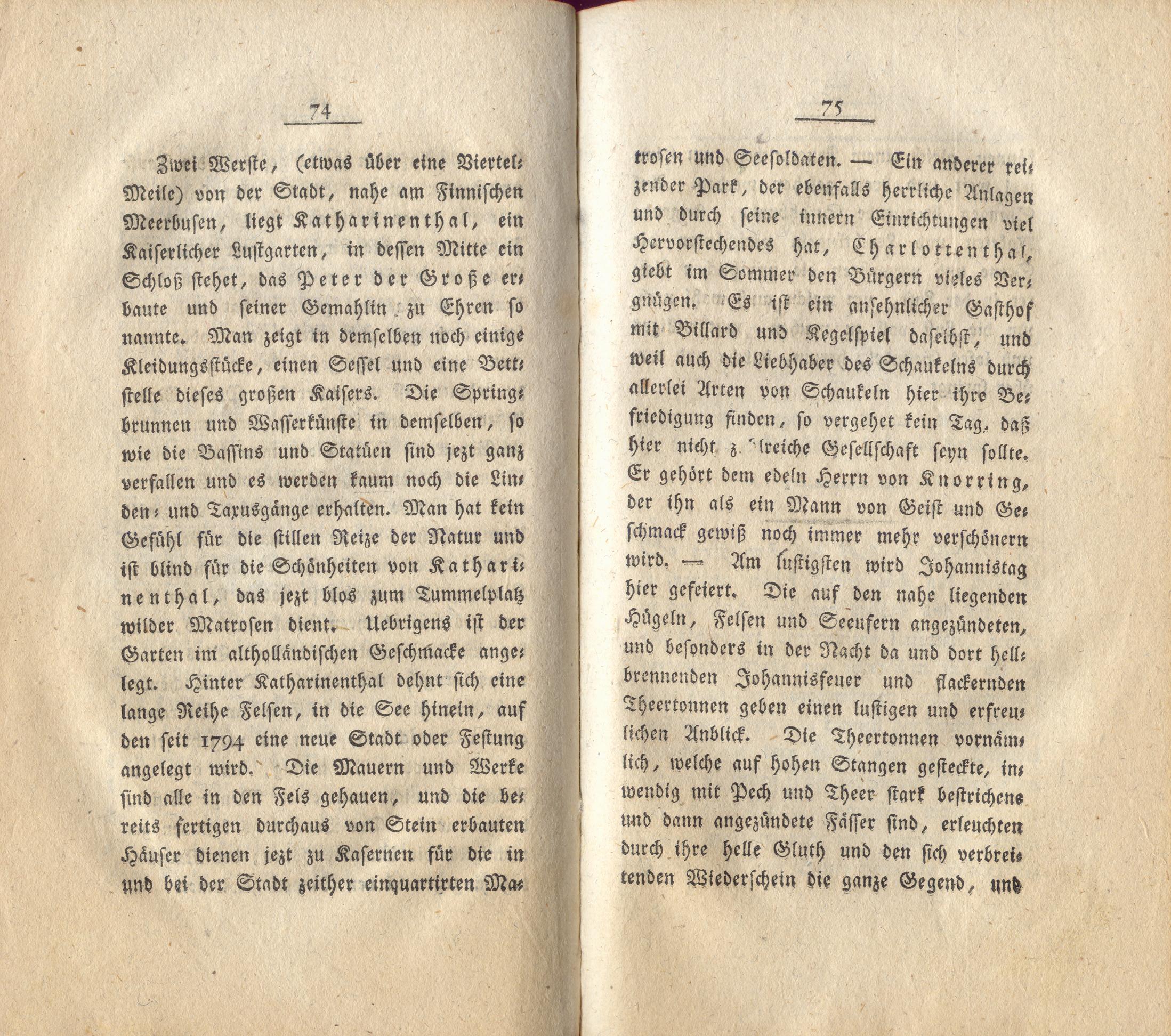 Neue Pittoresken aus Norden (1805) | 42. (74-75) Main body of text