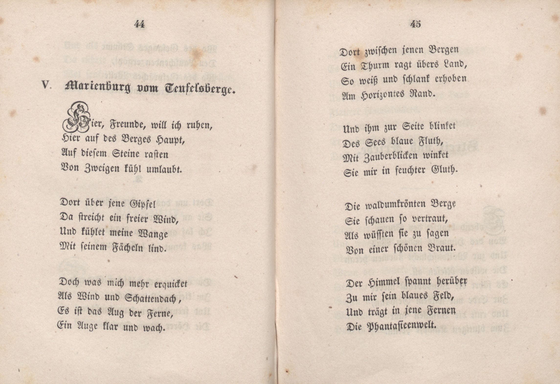 Marienburg vom Teufelsberge (1846) | 1. (44-45) Põhitekst