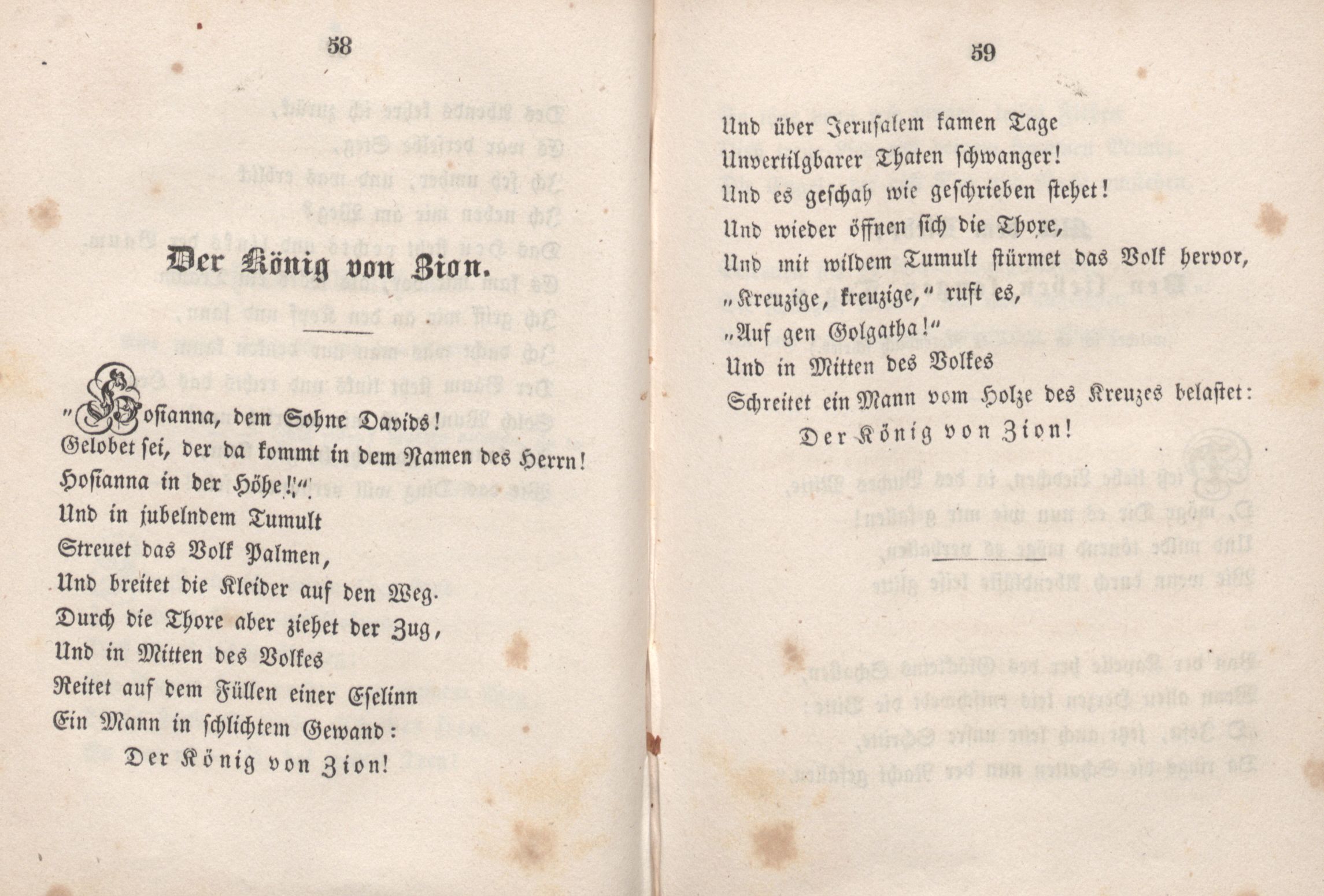 Der König von Zion (1846) | 1. (58-59) Main body of text