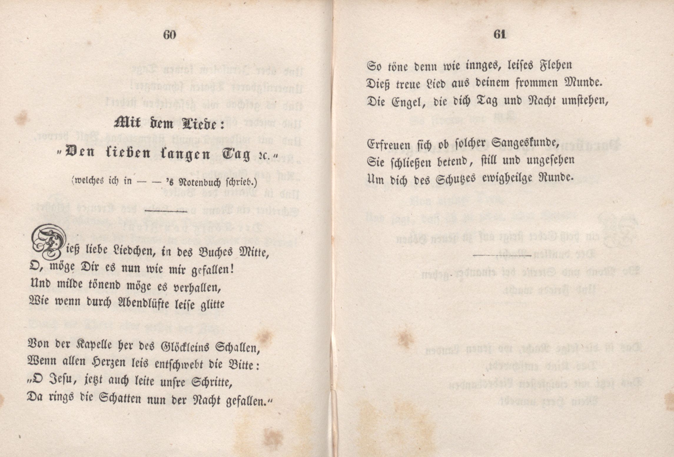 Mit dem Liede: "Den lieben langen Tag" (1846) | 1. (60-61) Main body of text