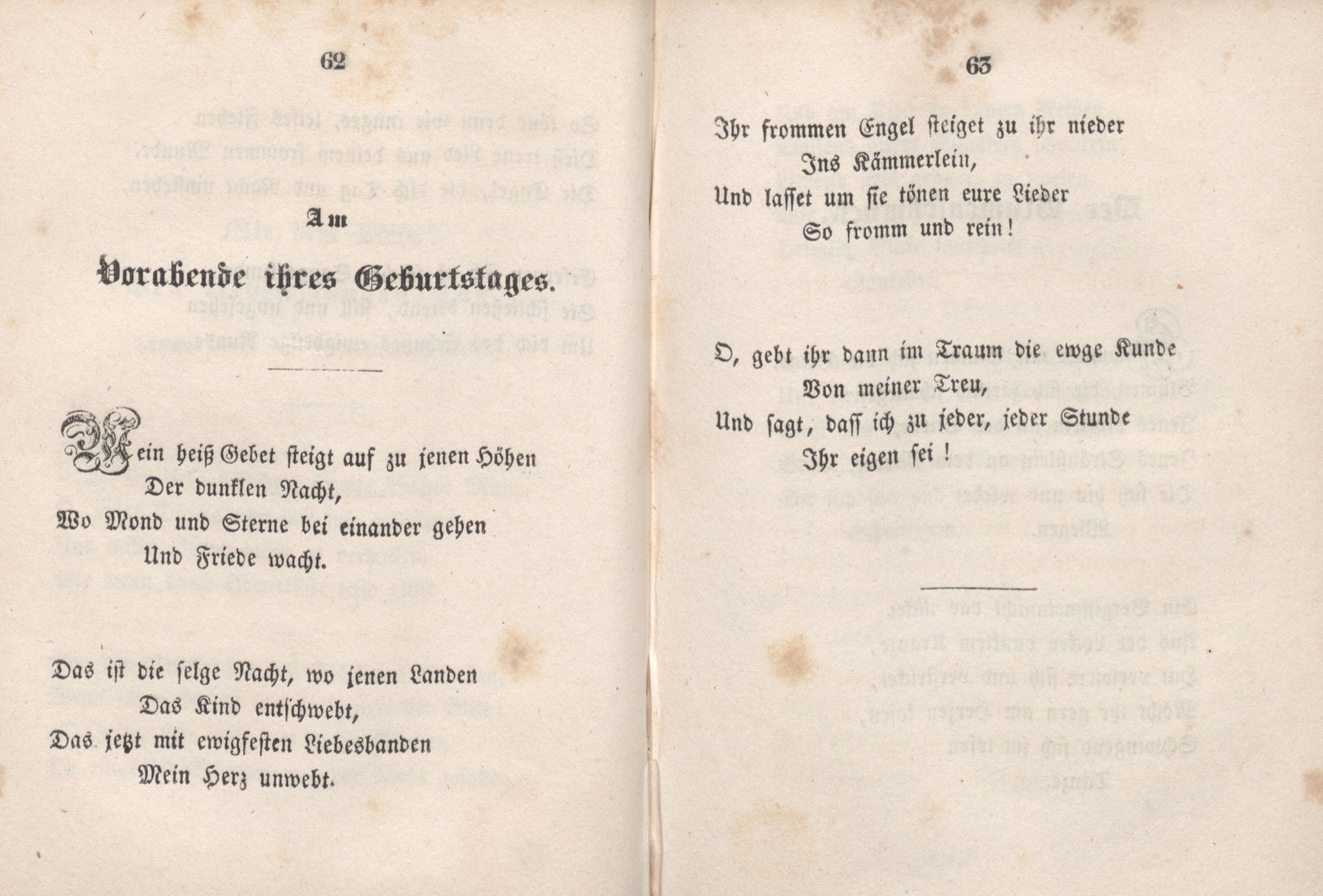 Am Vorabende ihres Geburtstages (1846) | 1. (62-63) Main body of text