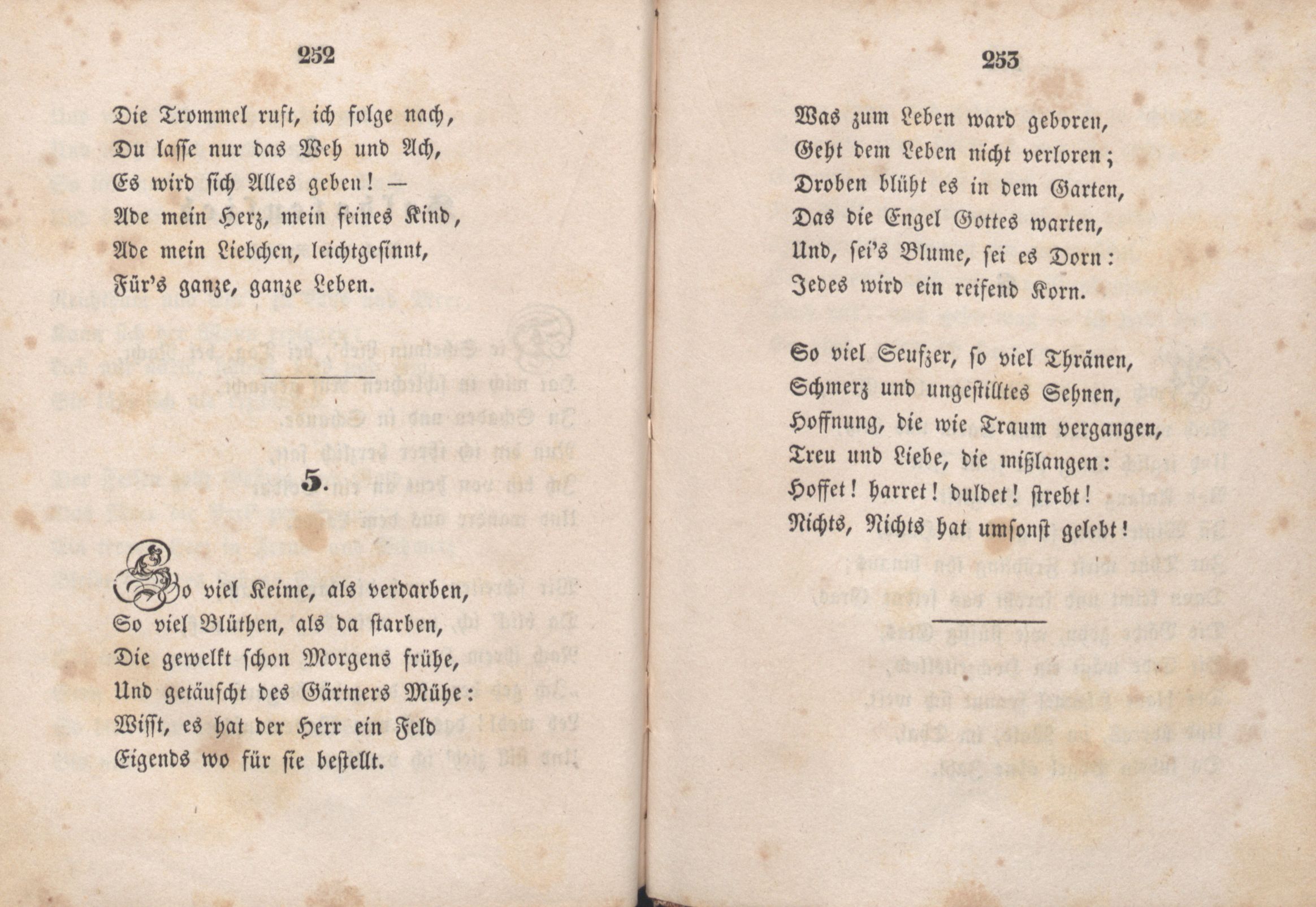 So viel Keime, als verdarben ... (1846) | 1. (252-253) Main body of text