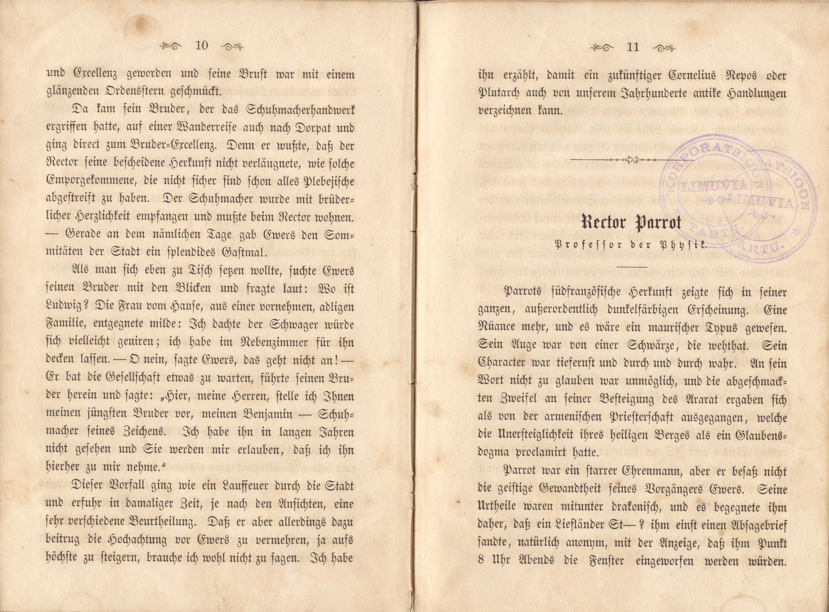 Dorpats Grössen und Typen (1868) | 8. (10-11) Haupttext