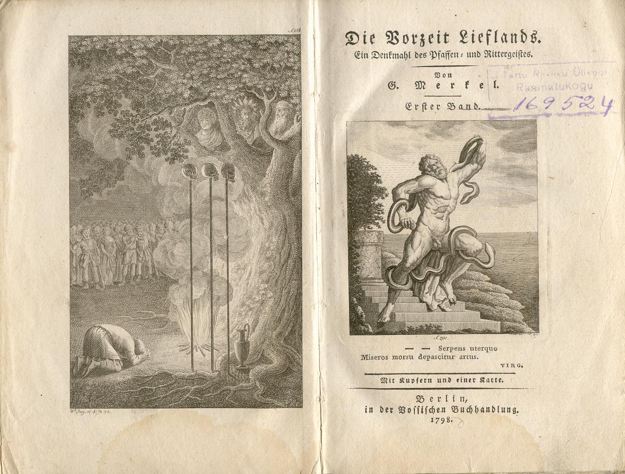 Die Vorzeit Lieflands (1798) | 1. Tiitelleht, Frontispiss