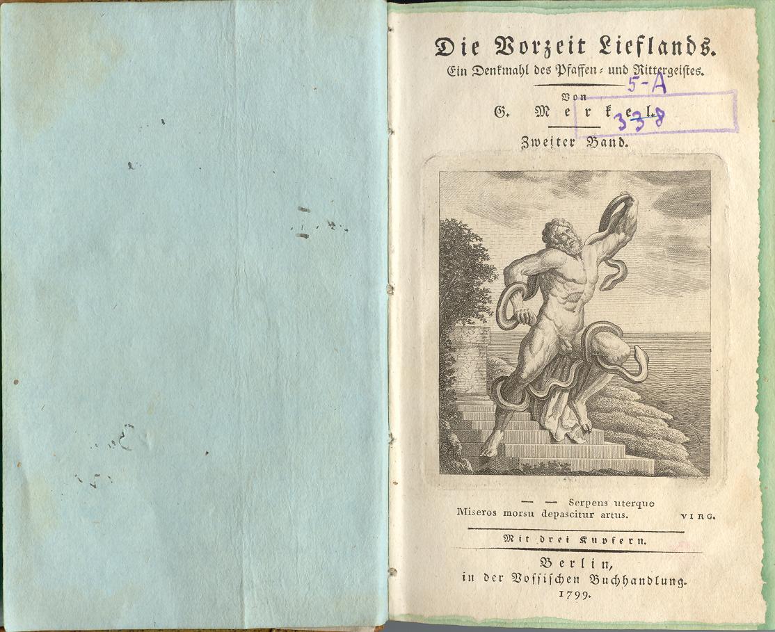Die Vorzeit Lieflands [2] (1799 ?) | 1. Title page