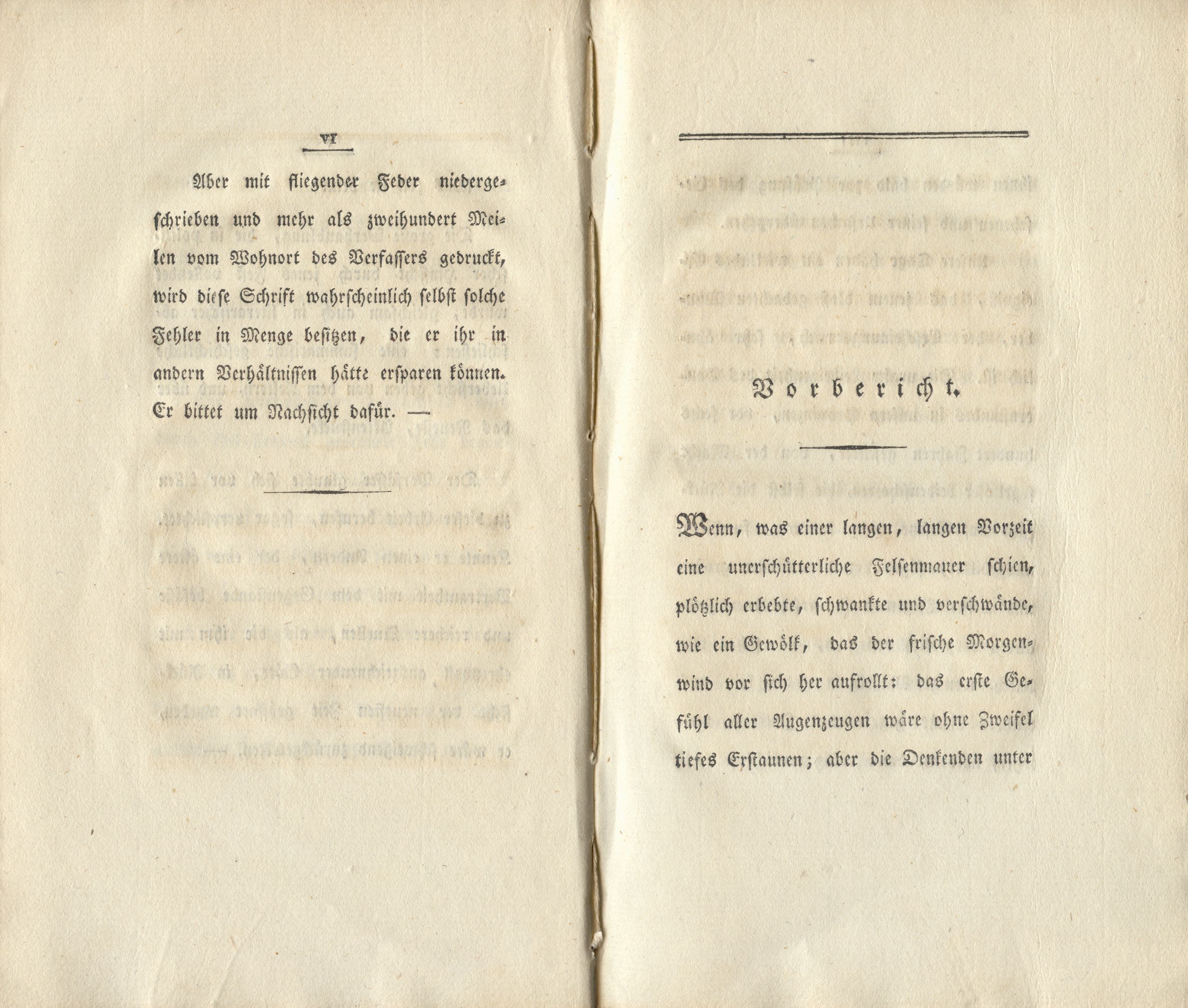 Die freien Letten und Esthen (1820) | 5. (VI-VII) Предисловие