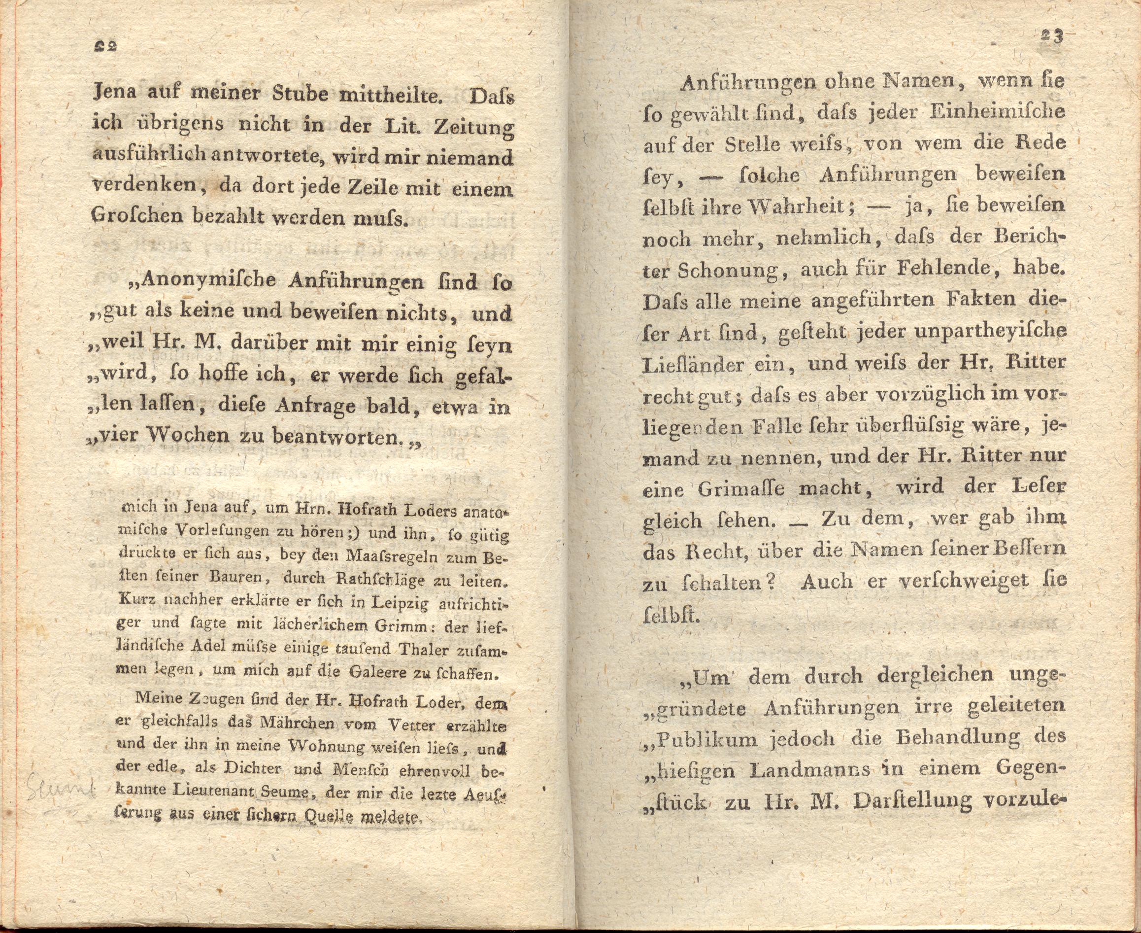 Supplement zu den Letten (1798) | 12. (22-23) Haupttext