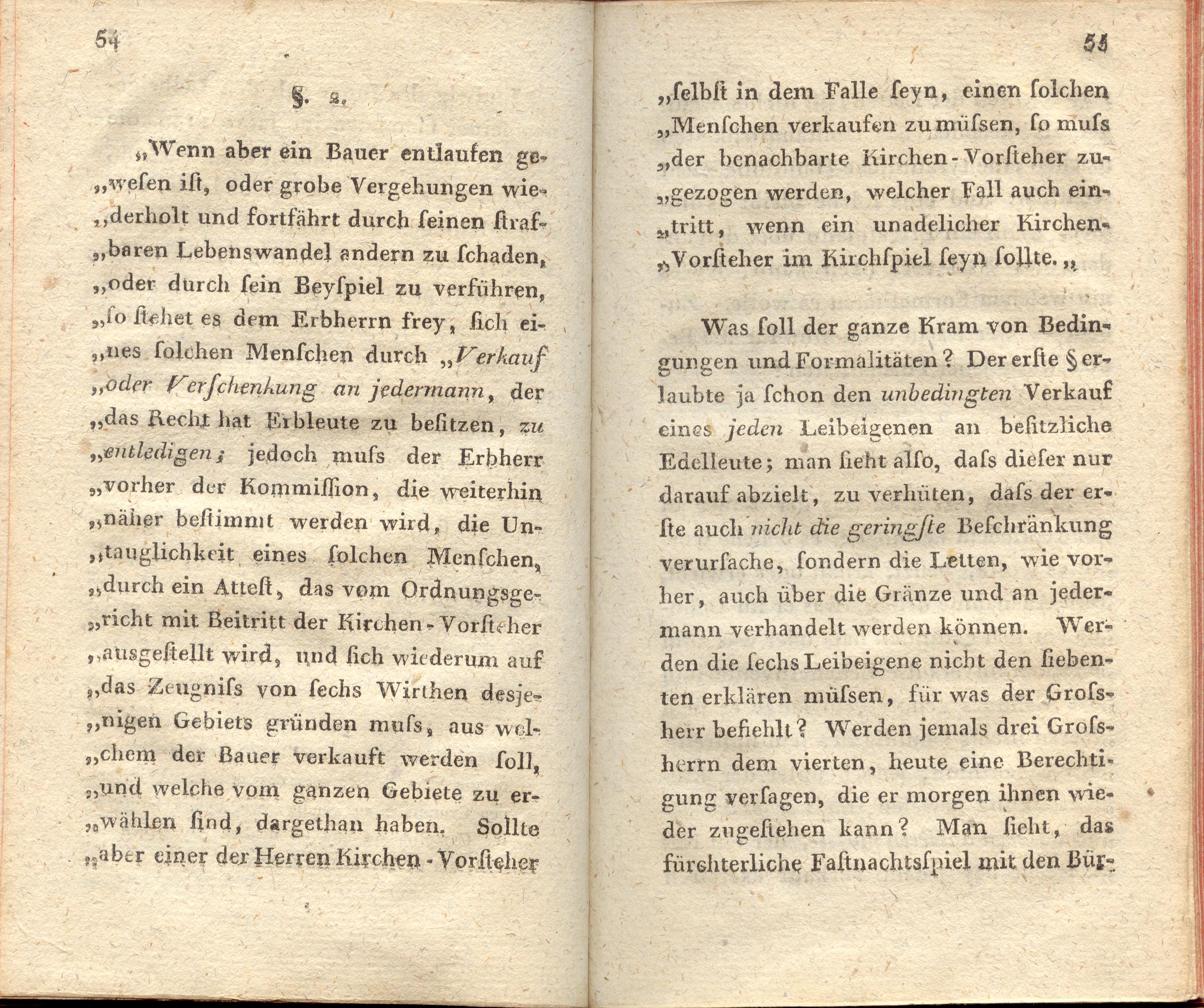 Supplement zu den Letten (1798) | 28. (54-55) Haupttext