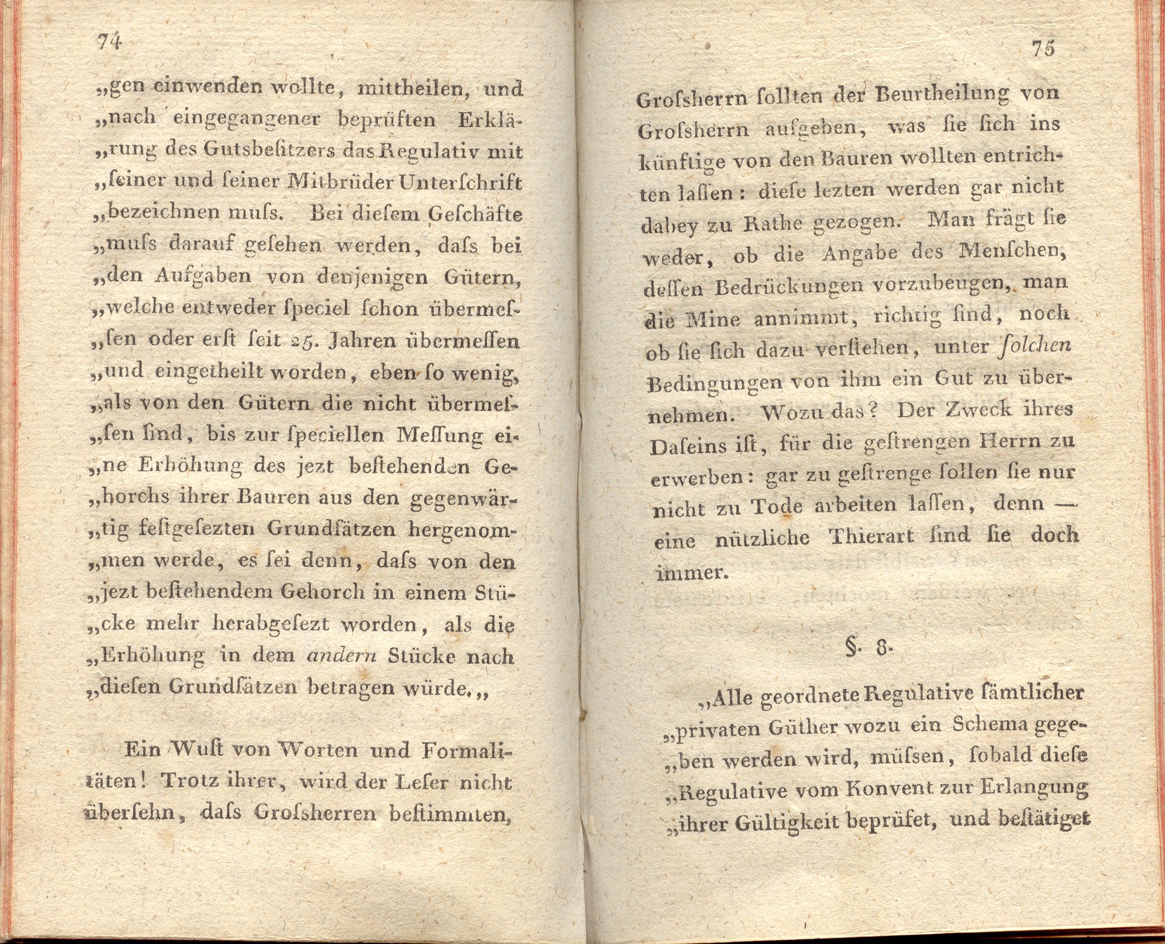 Supplement zu den Letten (1798) | 38. (74-75) Haupttext