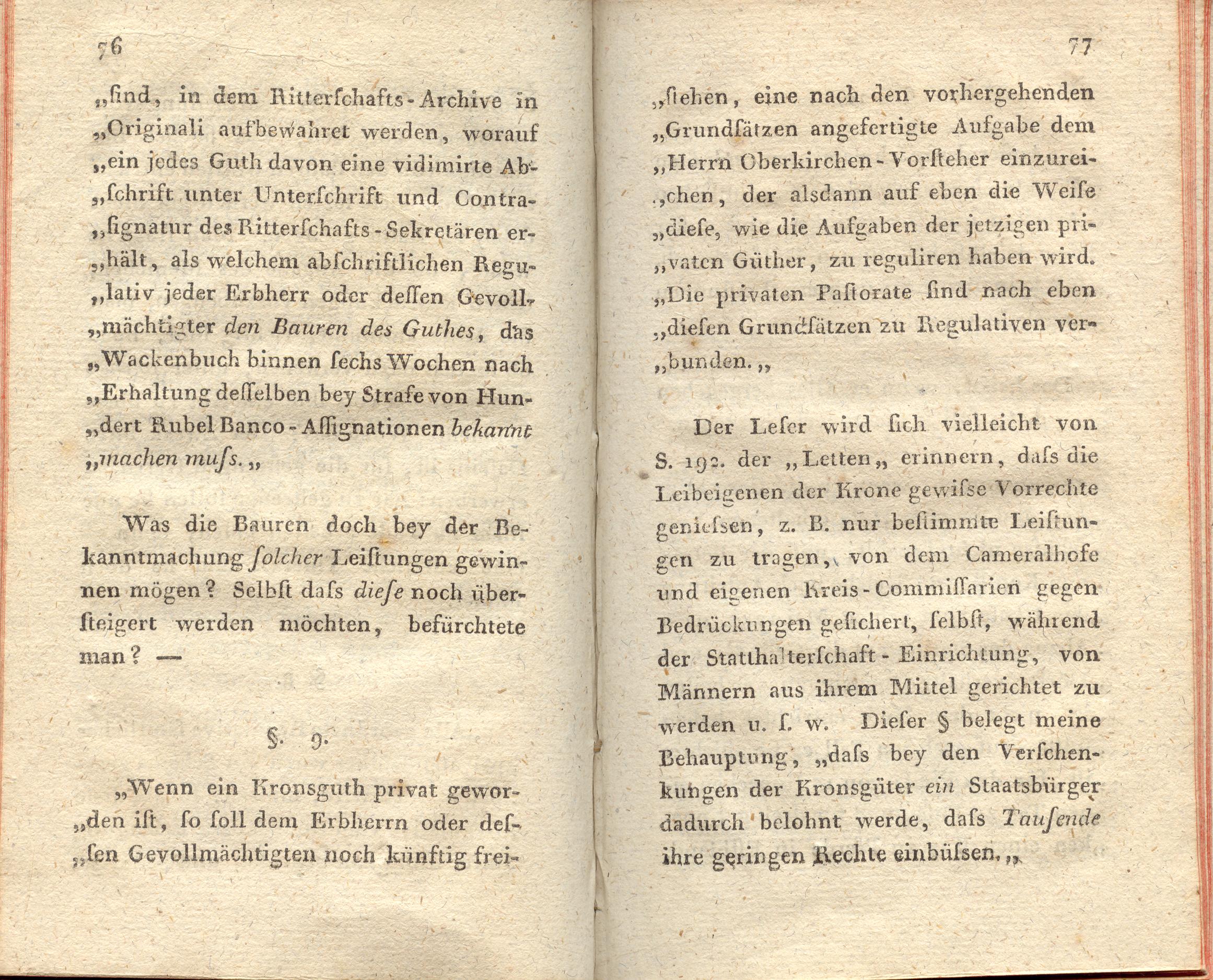 Supplement zu den Letten (1798) | 39. (76-77) Haupttext