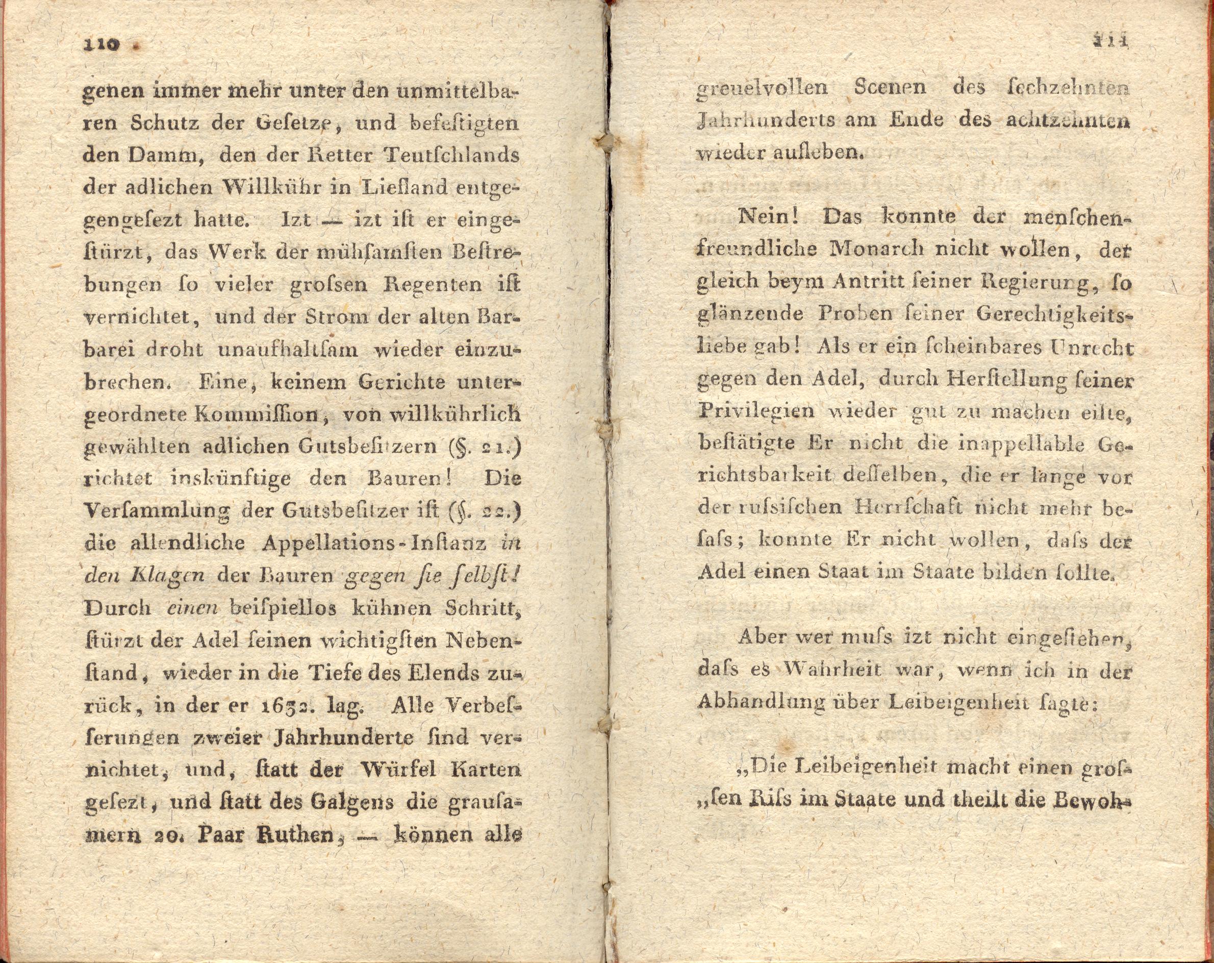 Supplement zu den Letten (1798) | 56. (110-111) Haupttext