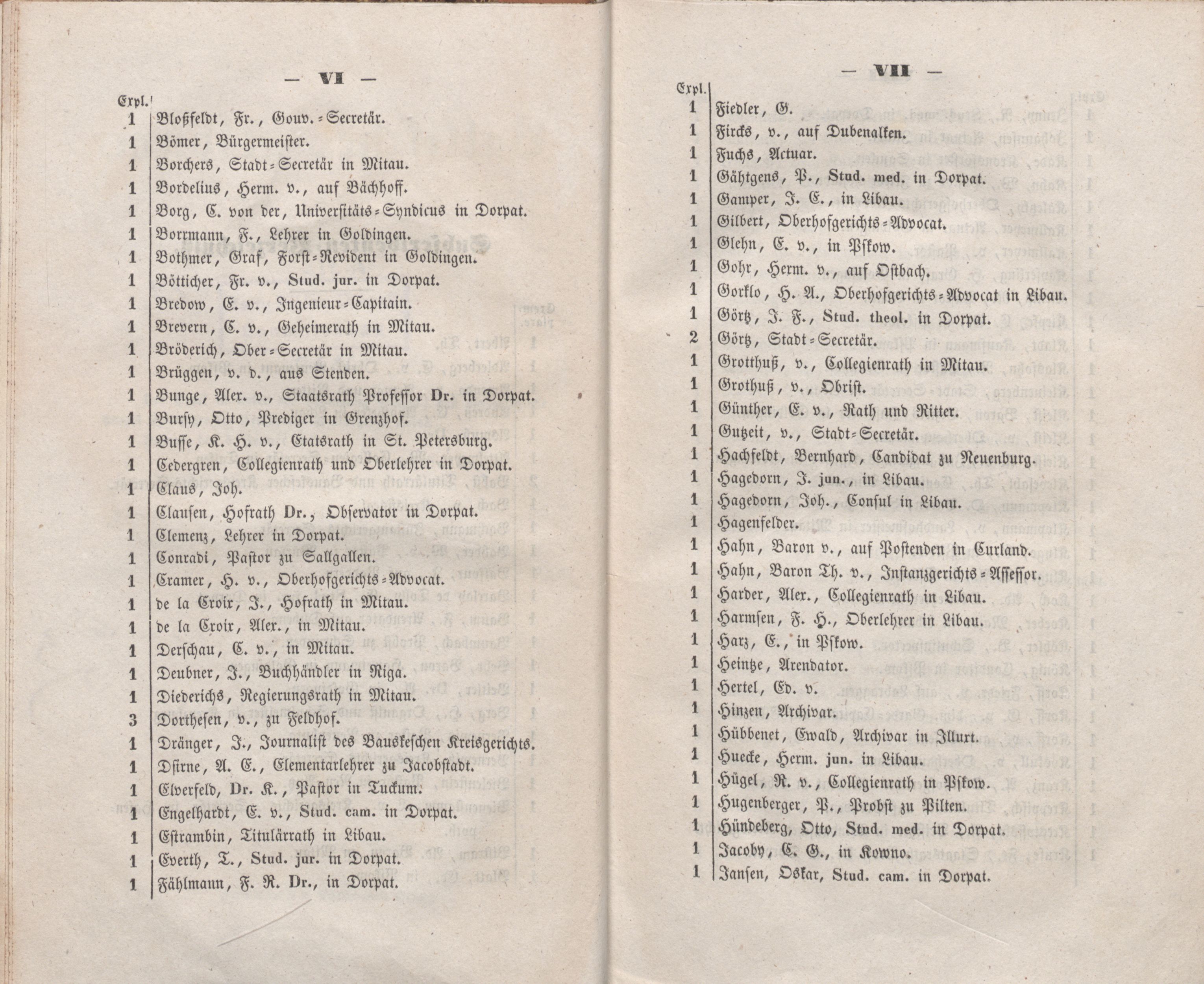 Baltisches Album (1848) | 4. (VI-VII) Põhitekst