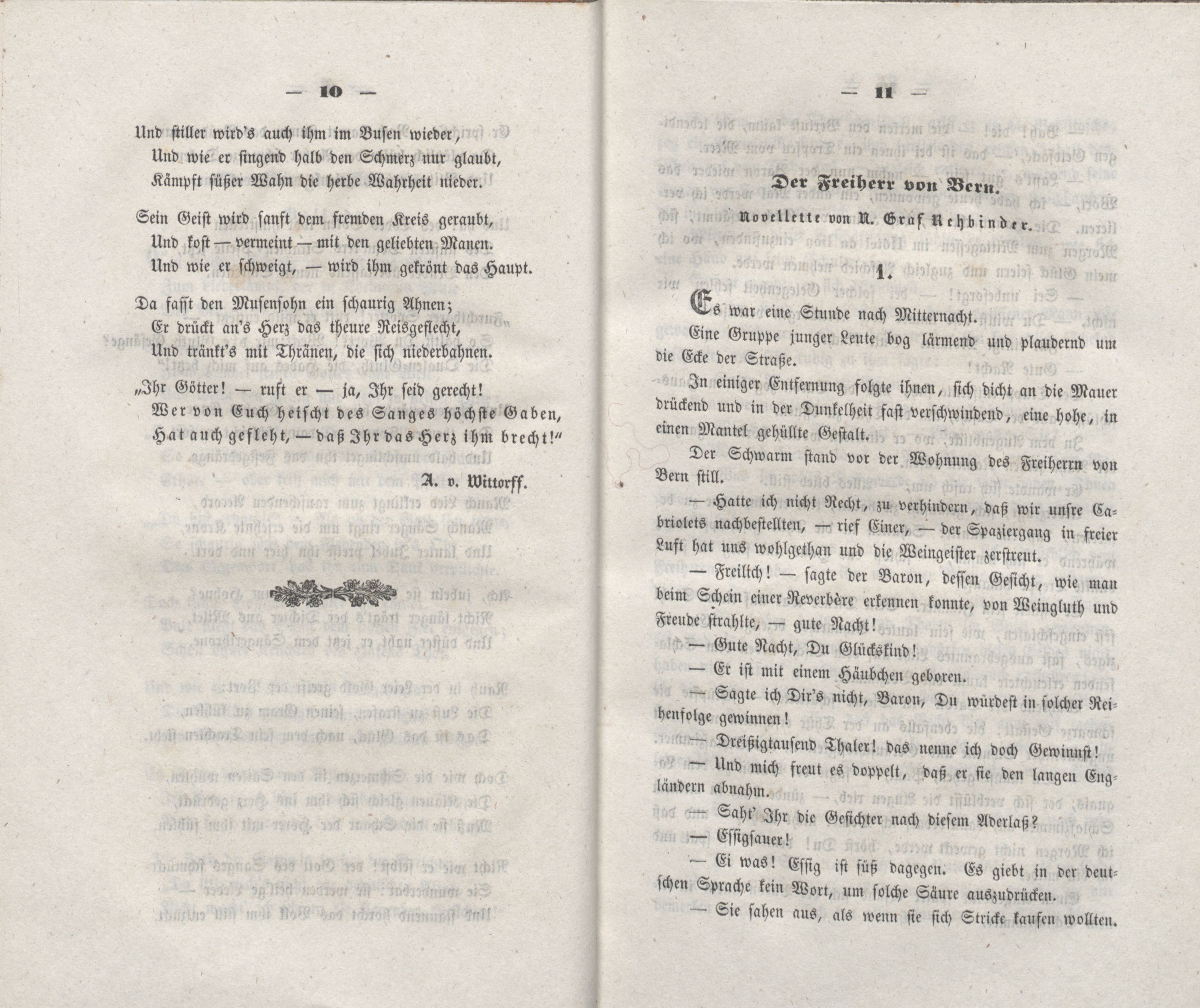 Der Freiherr von Bern (1848) | 1. (10-11) Haupttext