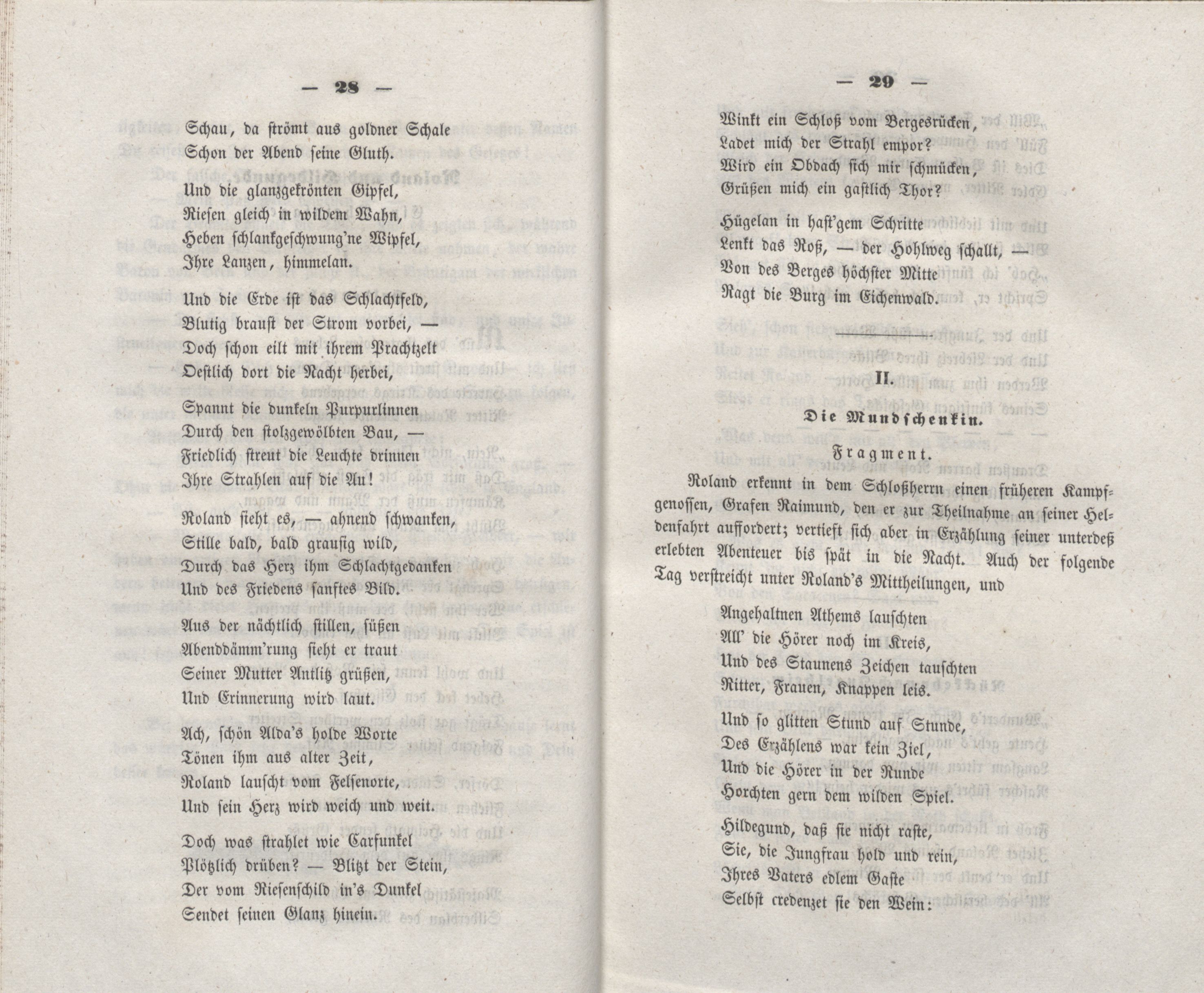 Roland und Hildegunde (1848) | 2. (28-29) Põhitekst