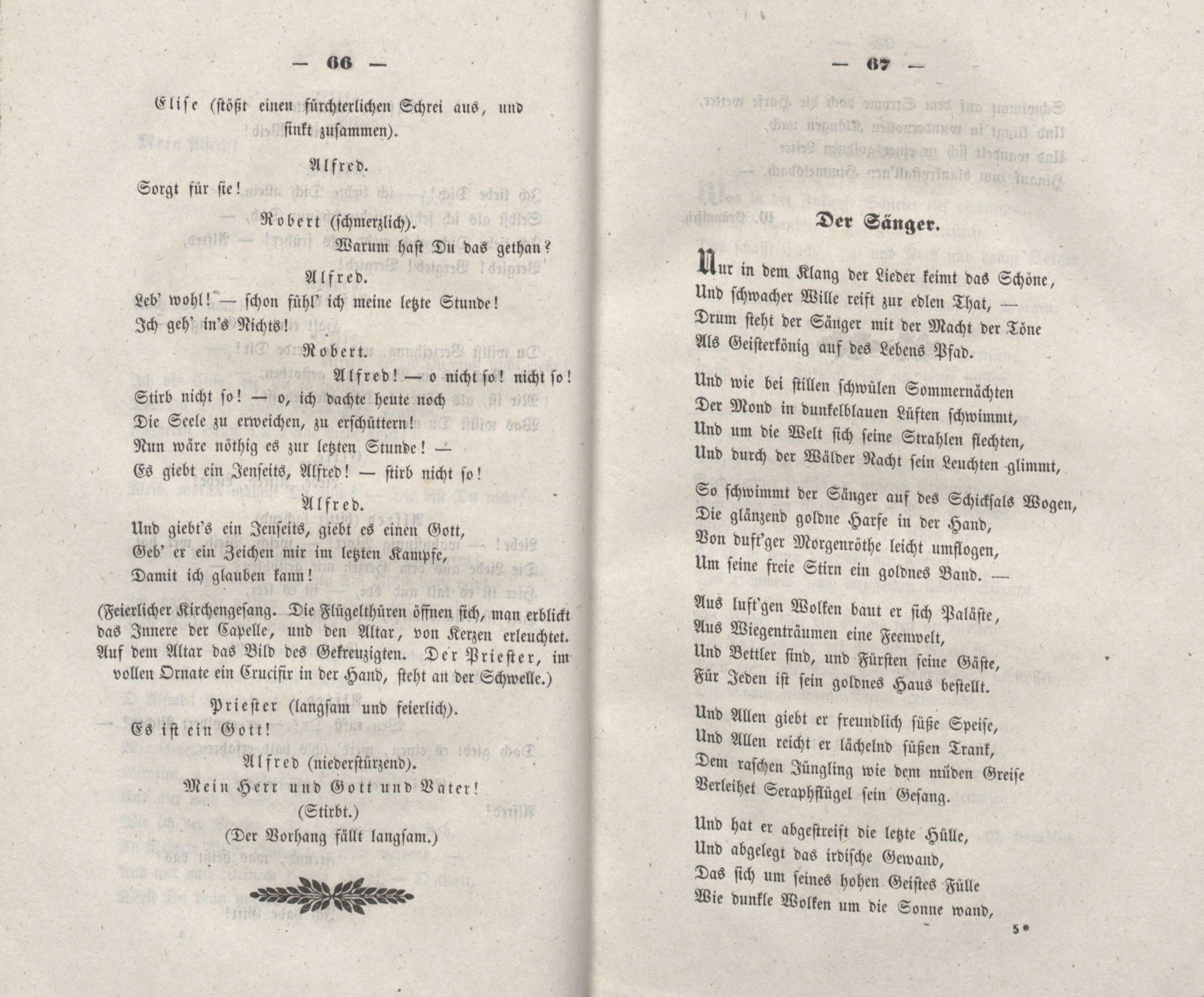 Der Sänger (1848) | 1. (66-67) Põhitekst