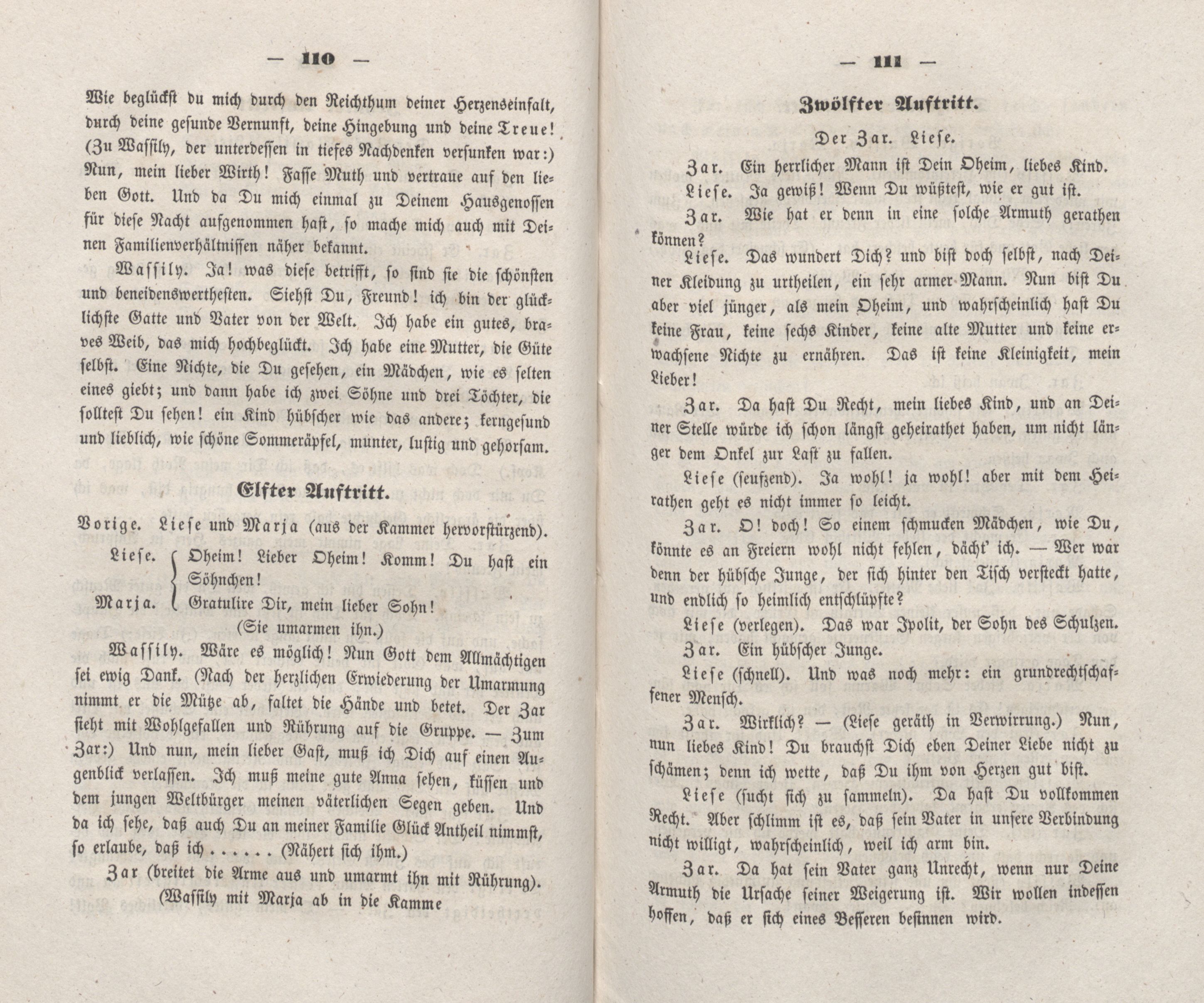 Die Hütte bei Moskwa, oder: Der Zar und der Bauer (1848) | 14. (110-111) Main body of text