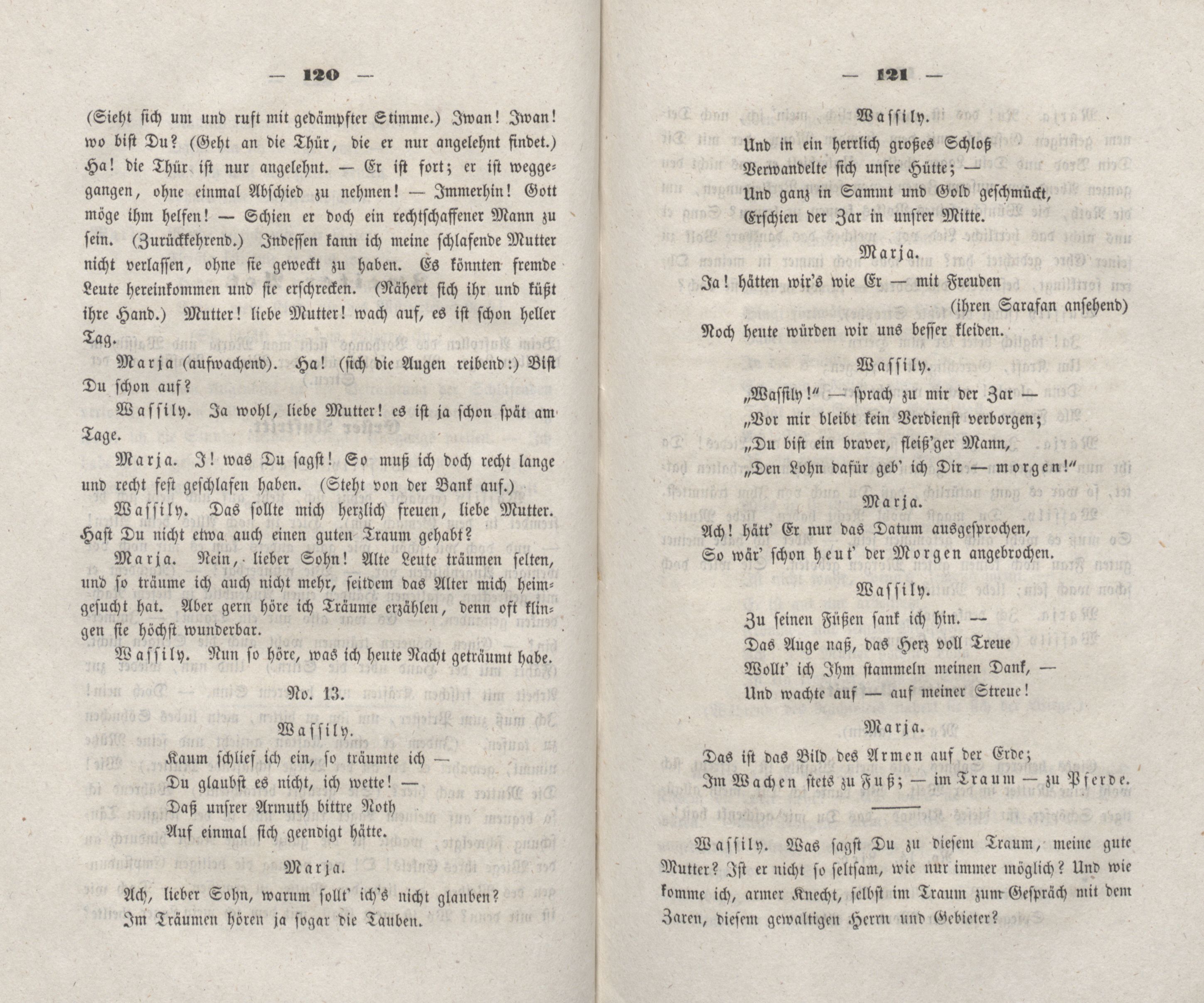 Die Hütte bei Moskwa, oder: Der Zar und der Bauer (1848) | 19. (120-121) Основной текст