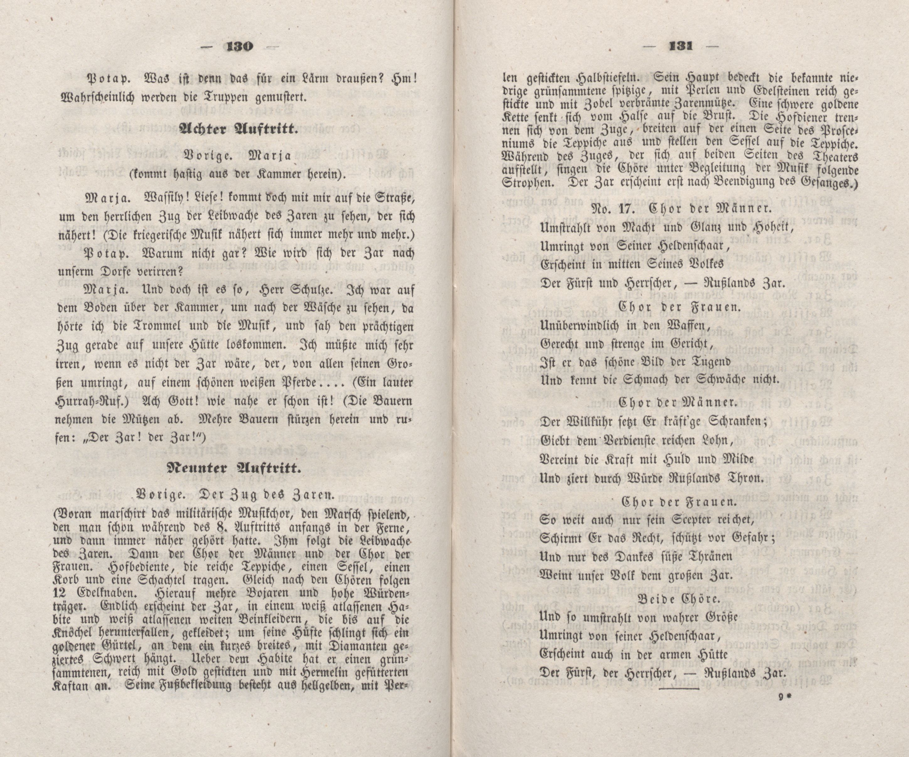 Die Hütte bei Moskwa, oder: Der Zar und der Bauer (1848) | 24. (130-131) Основной текст