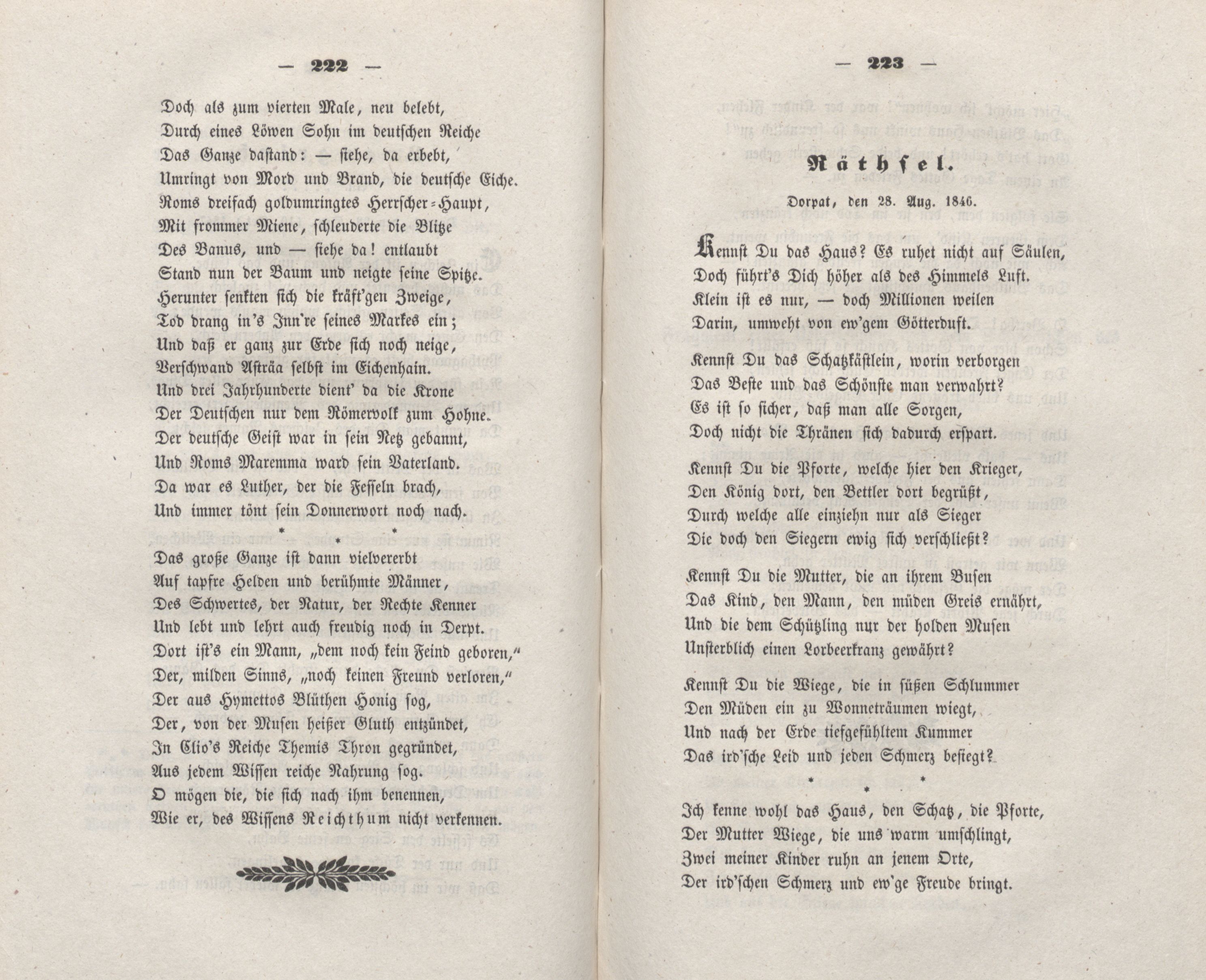 Baltisches Album (1848) | 122. (222-223) Main body of text