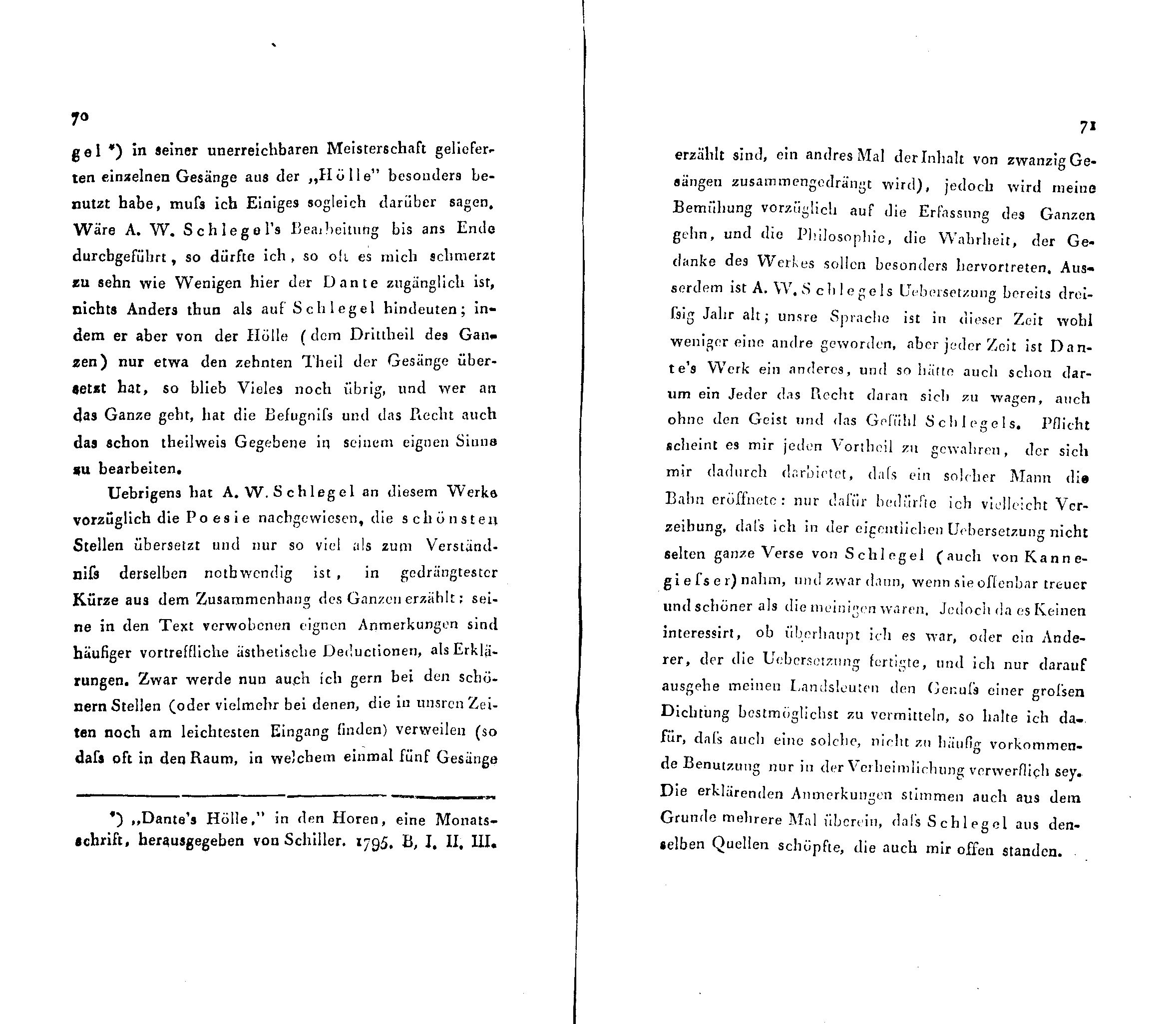 Ueber Dante Alighieri, seine Zeit und seine Divina Comedia [1] (1824) | 3. (70-71) Main body of text