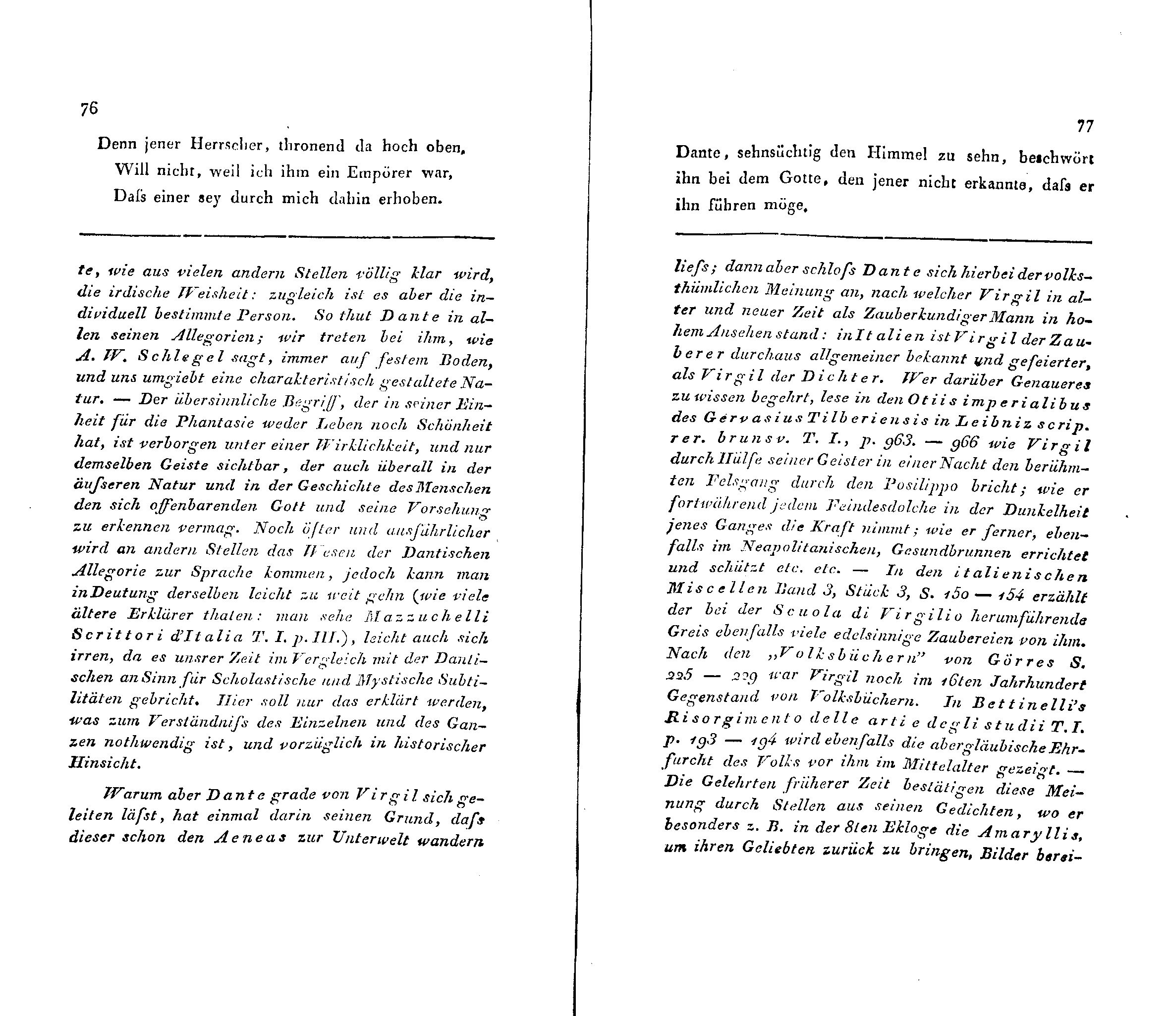 Ueber Dante Alighieri, seine Zeit und seine Divina Comedia [1] (1824) | 6. (76-77) Main body of text