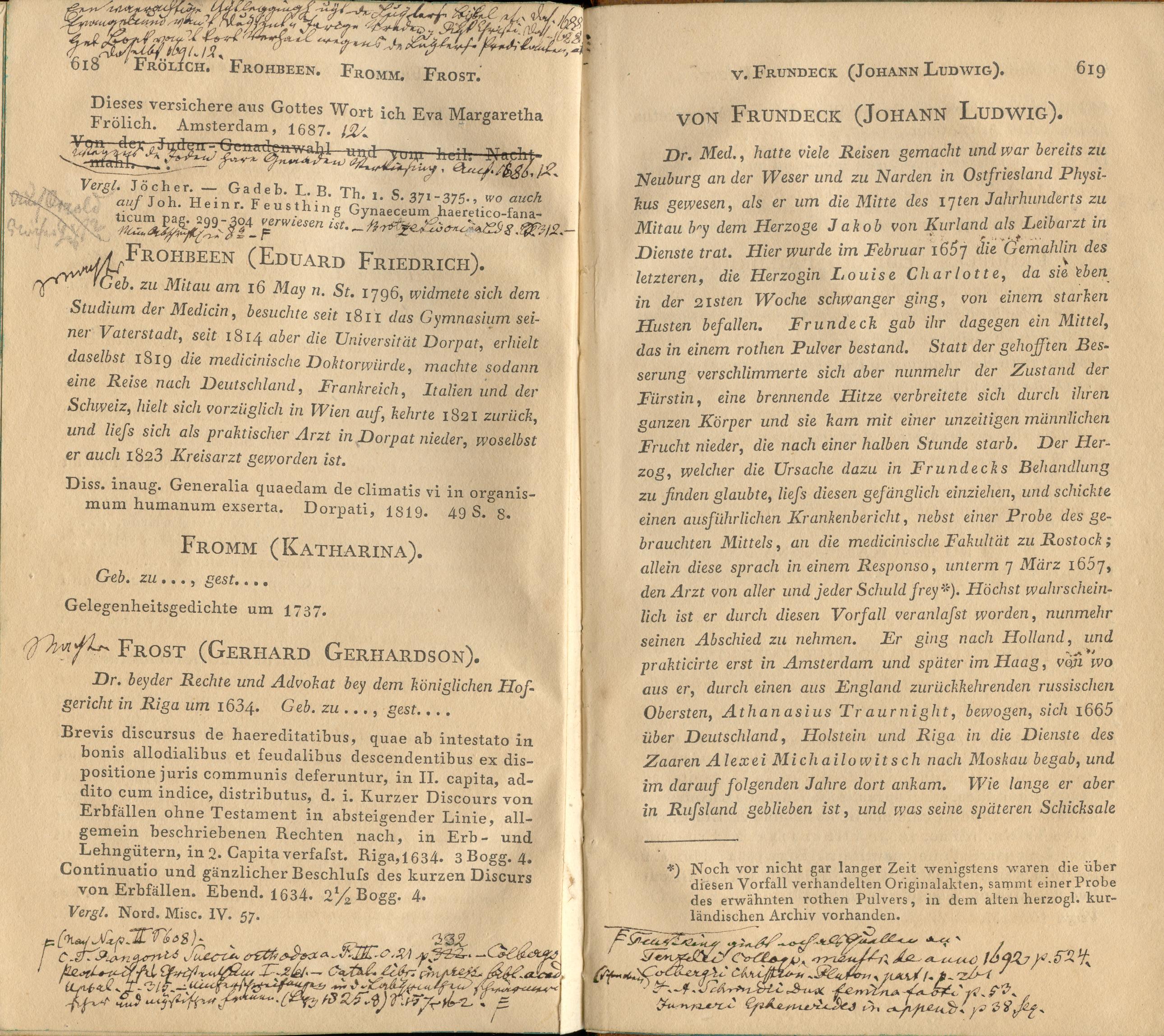 Allgemeines Schriftsteller- und Gelehrten-Lexikon [1/A-F] (1827) | 321. (618-619) Põhitekst