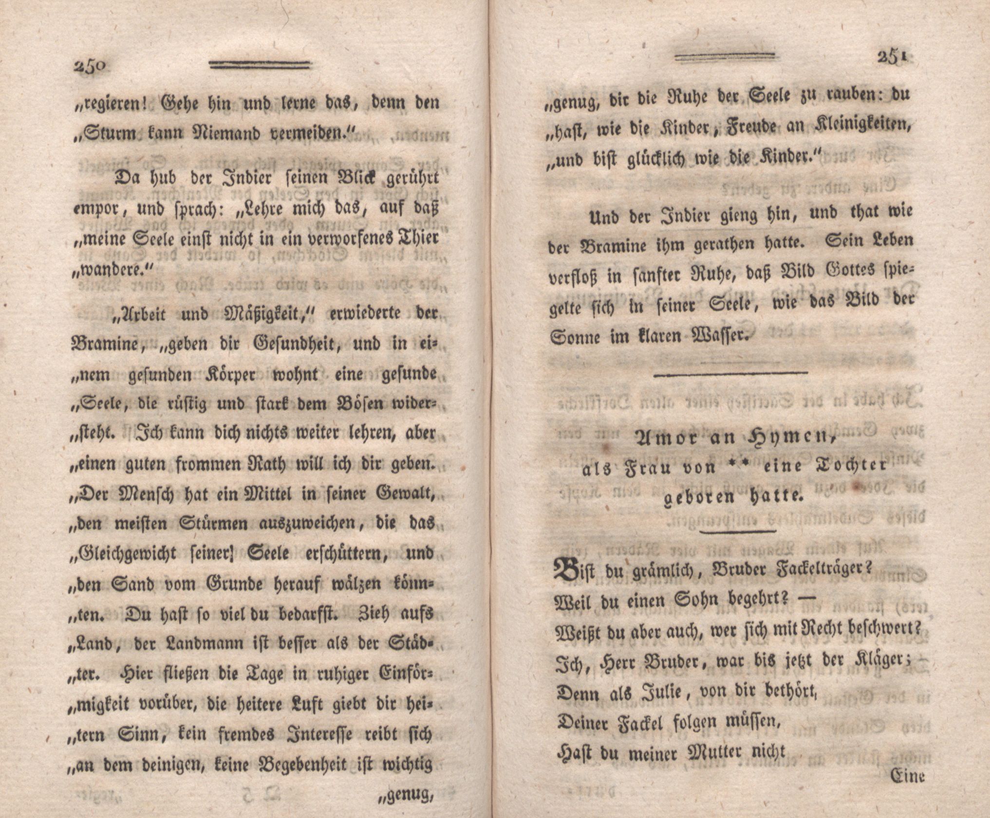 Amor an Hymen (1794) | 1. (250-251) Haupttext