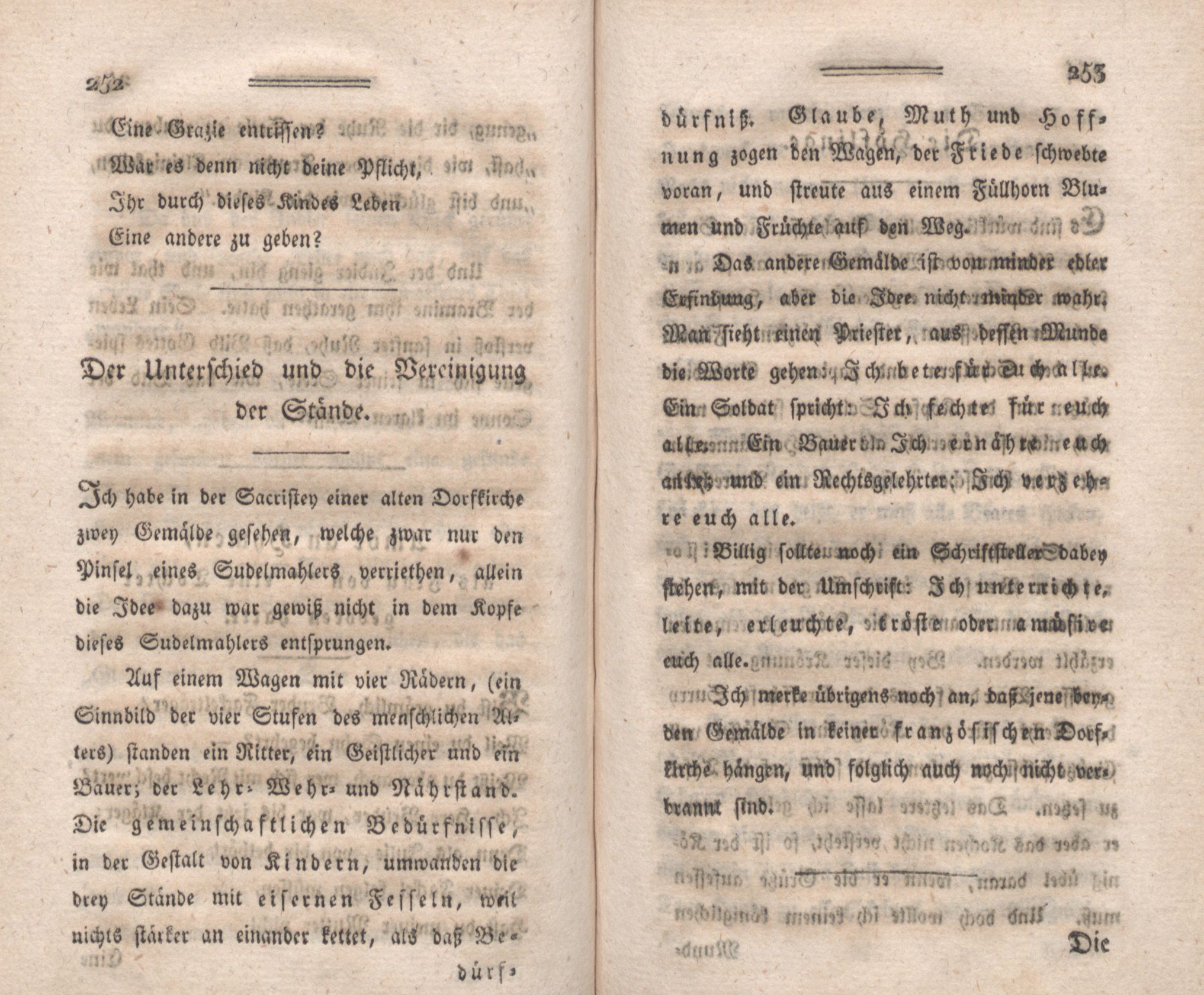 Der Unterschied und die Vereinigung der Stände (1794) | 1. (252-253) Haupttext