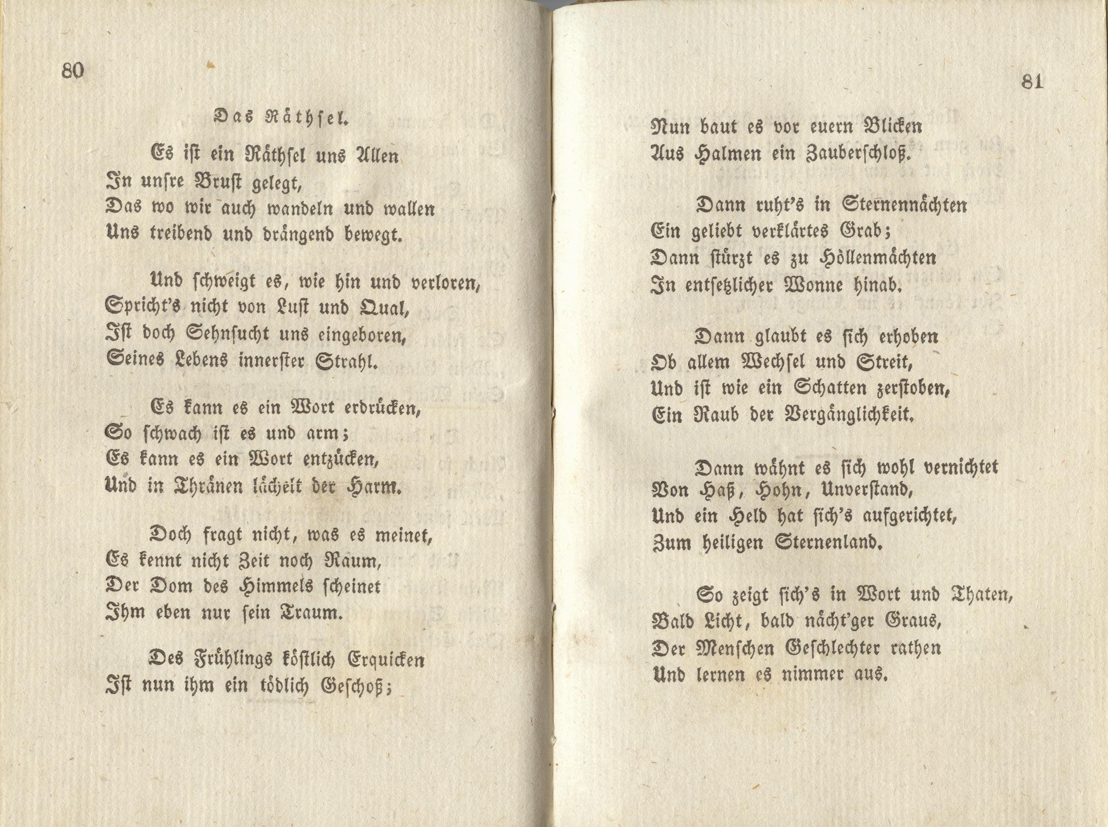 Inländischer Dichtergarten [1] (1828) | 48. (80-81) Main body of text