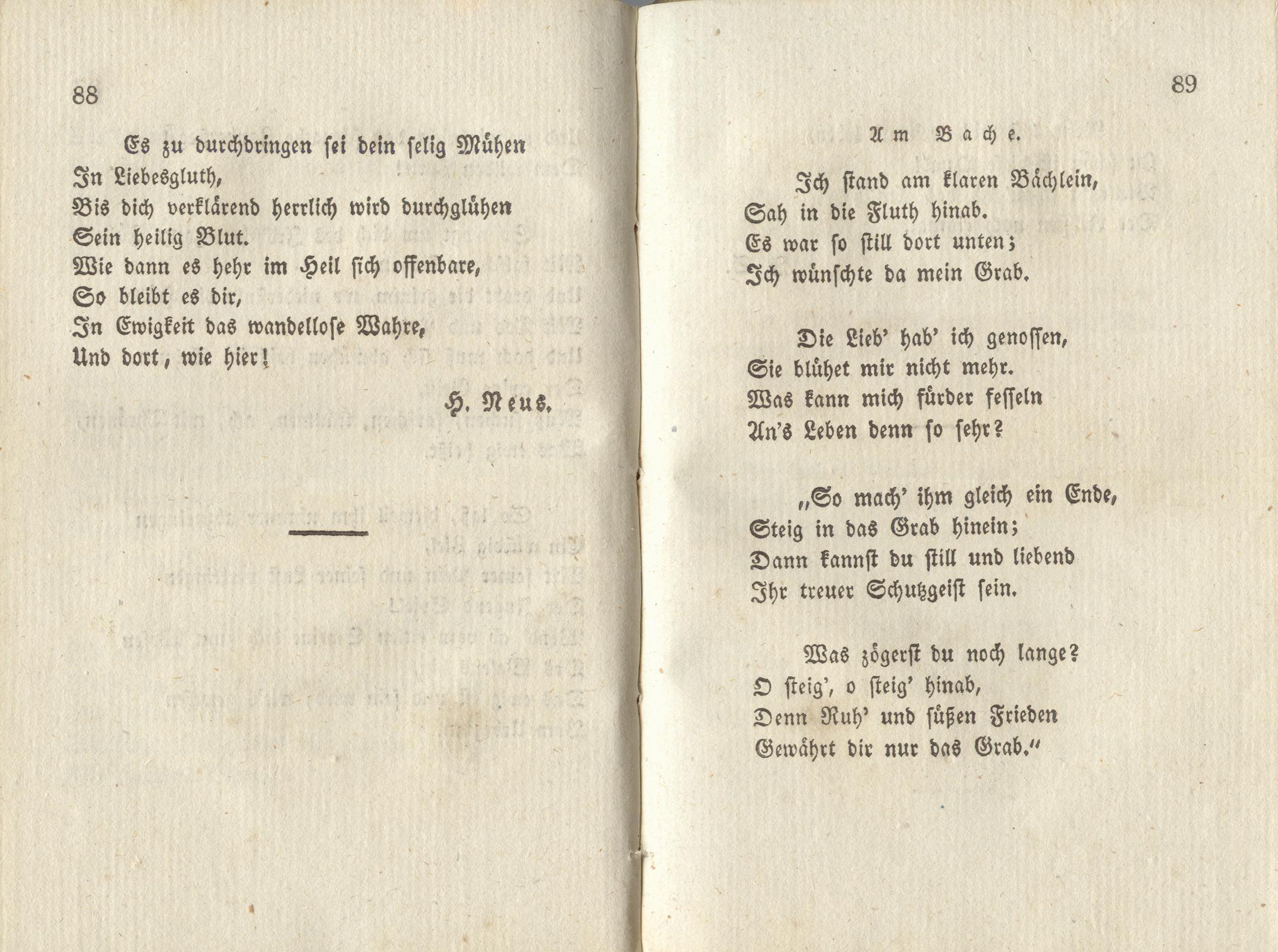 Inländischer Dichtergarten [1] (1828) | 52. (88-89) Main body of text
