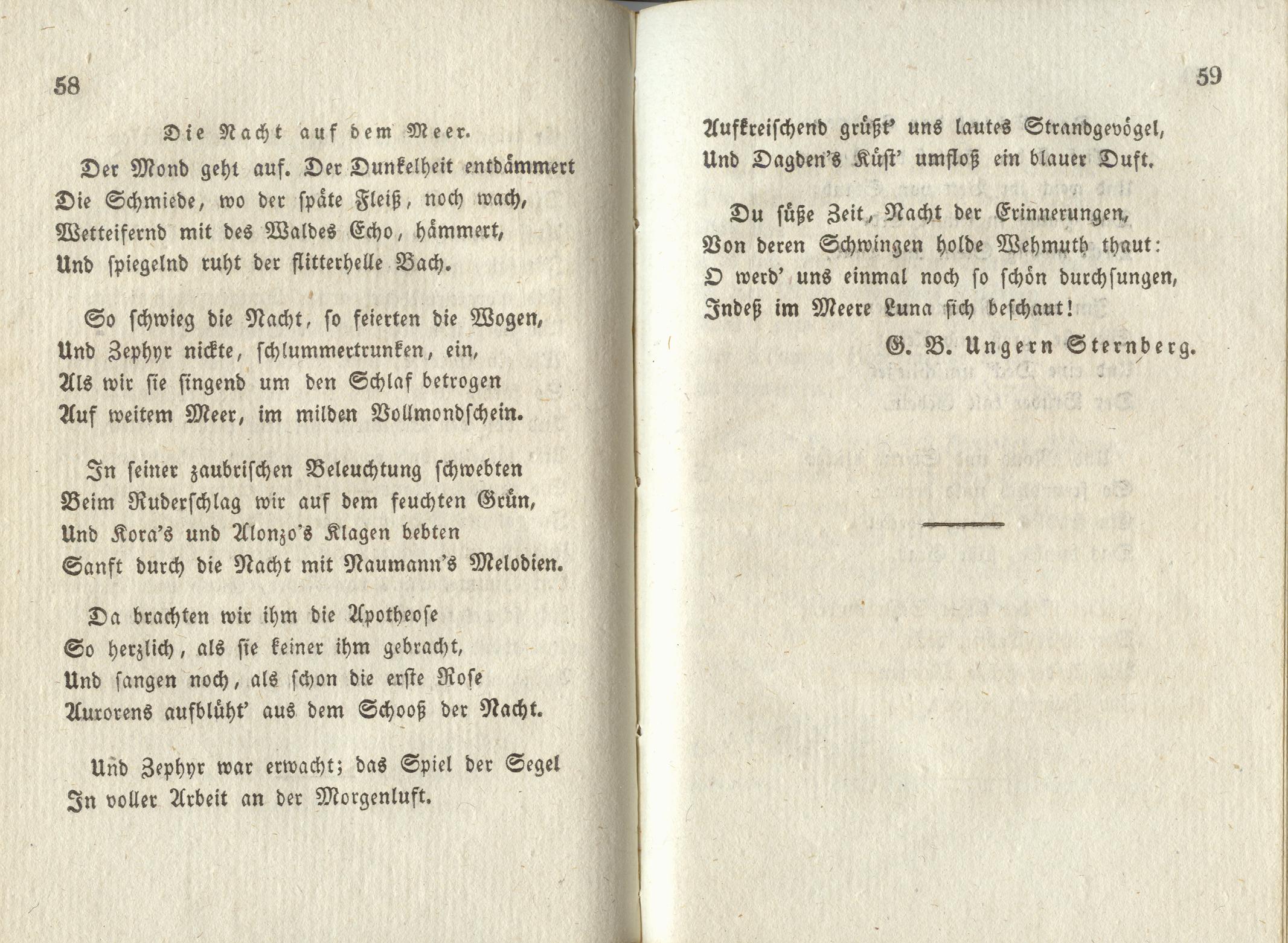 Inländischer Dichtergarten [2] (1830) | 37. (58-59) Põhitekst