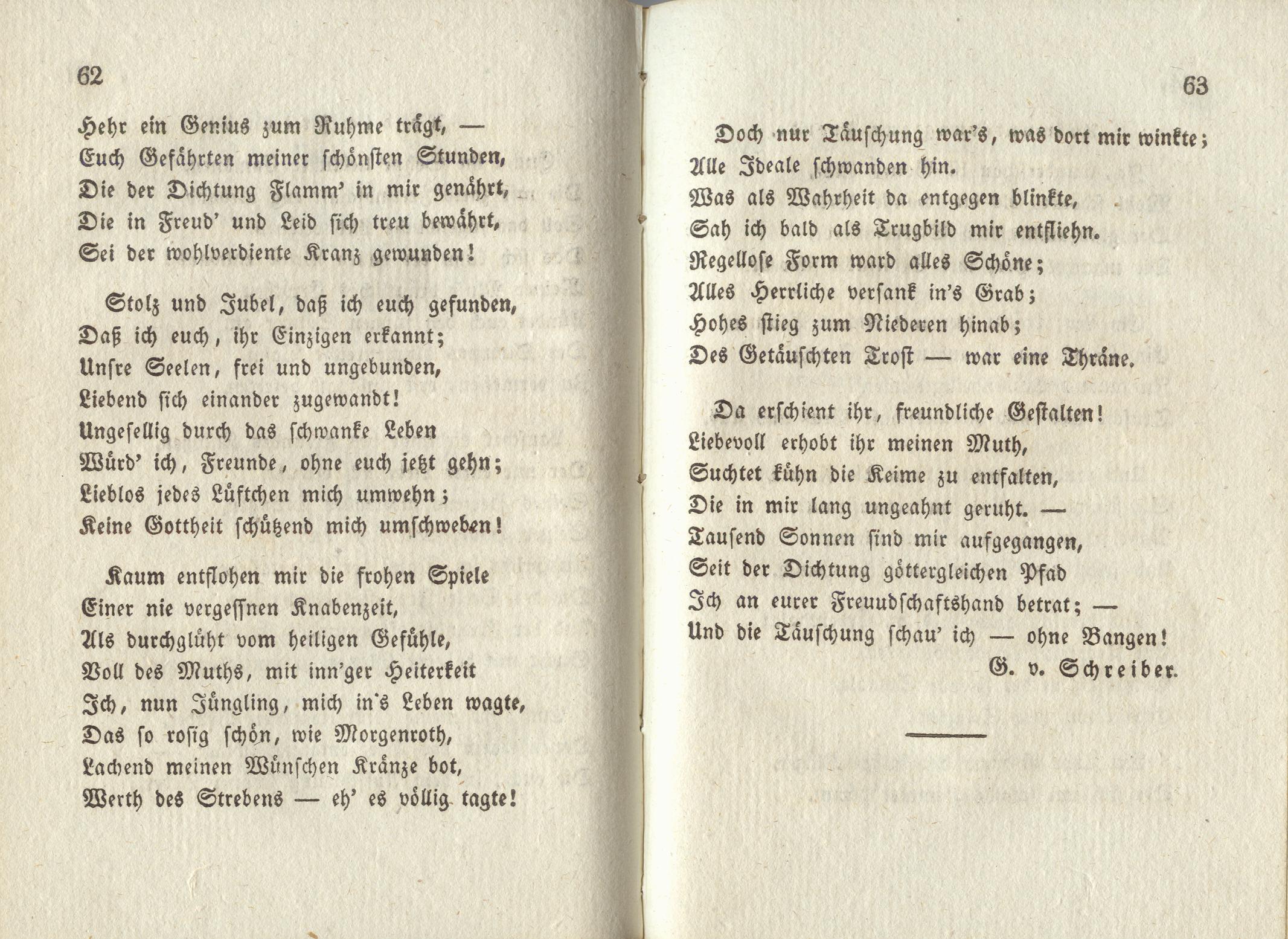 Inländischer Dichtergarten [2] (1830) | 39. (62-63) Основной текст