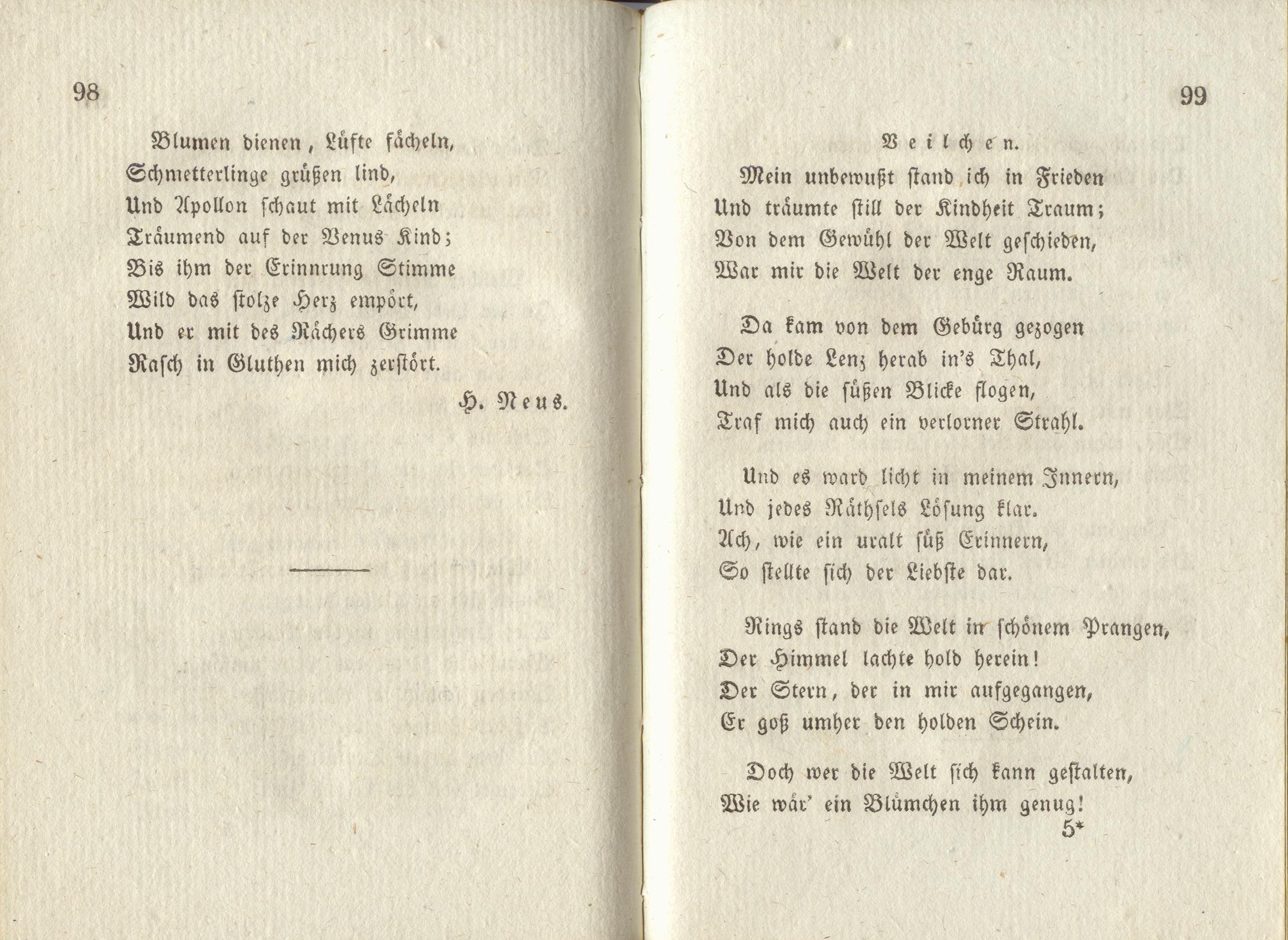 Inländischer Dichtergarten [2] (1830) | 57. (98-99) Main body of text