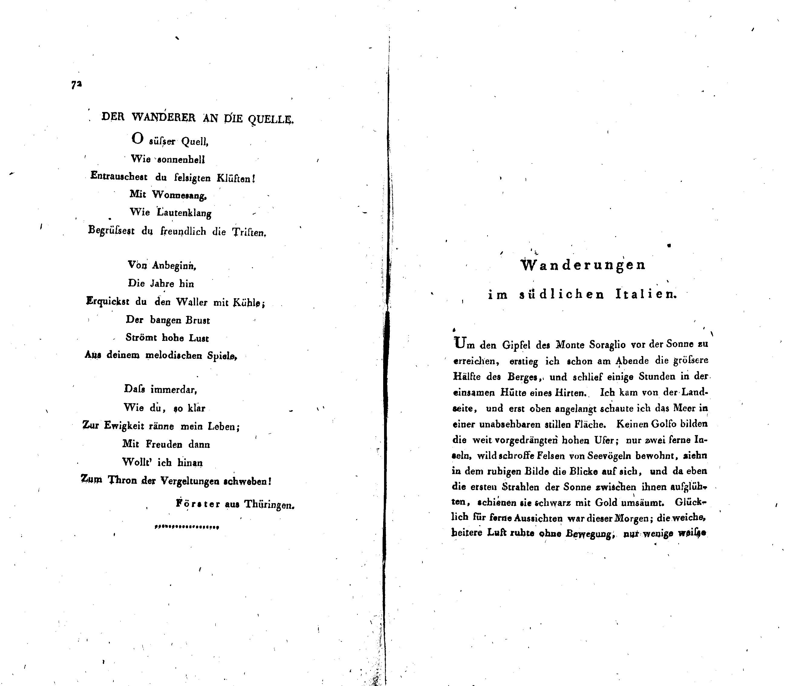 Wanderungen im südlichen Italien (1821) | 1. (72-73) Main body of text